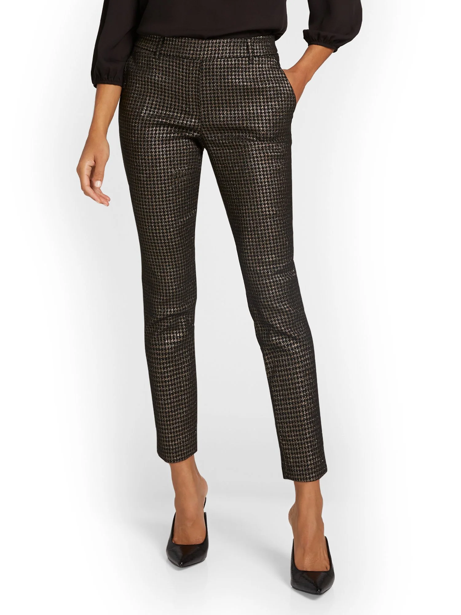 Chapter One Houndstooth Slim-Leg Ankle Pant - Brands We Love - Image 2