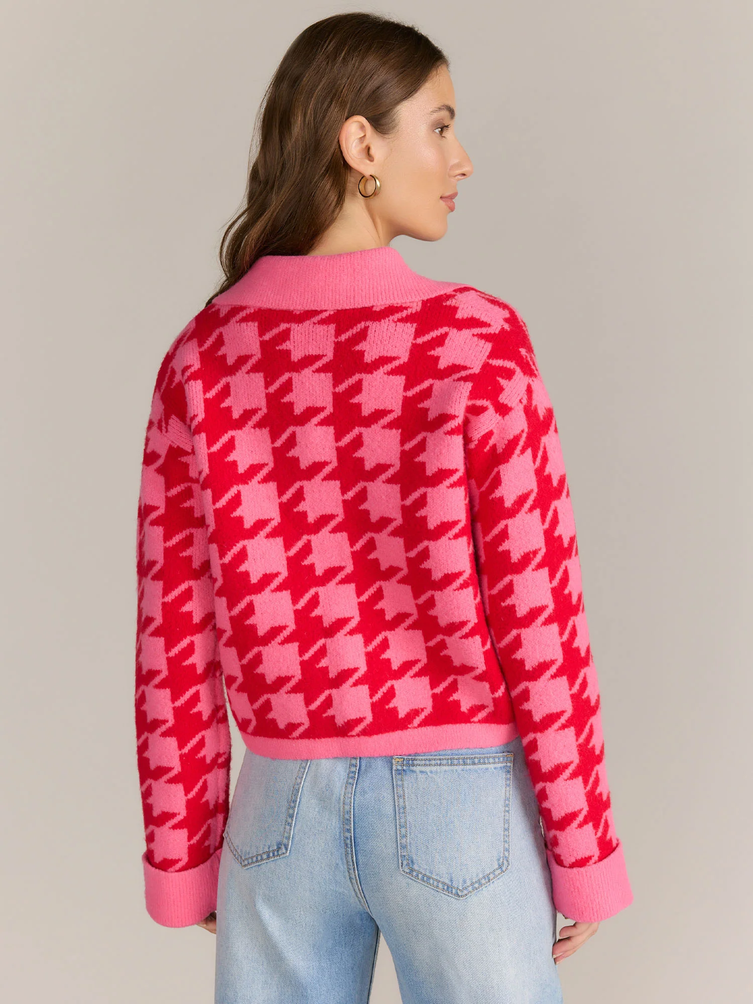 Grey Lab Long Sleeve Houndstooth Cardigan - Brands We Love - Image 7
