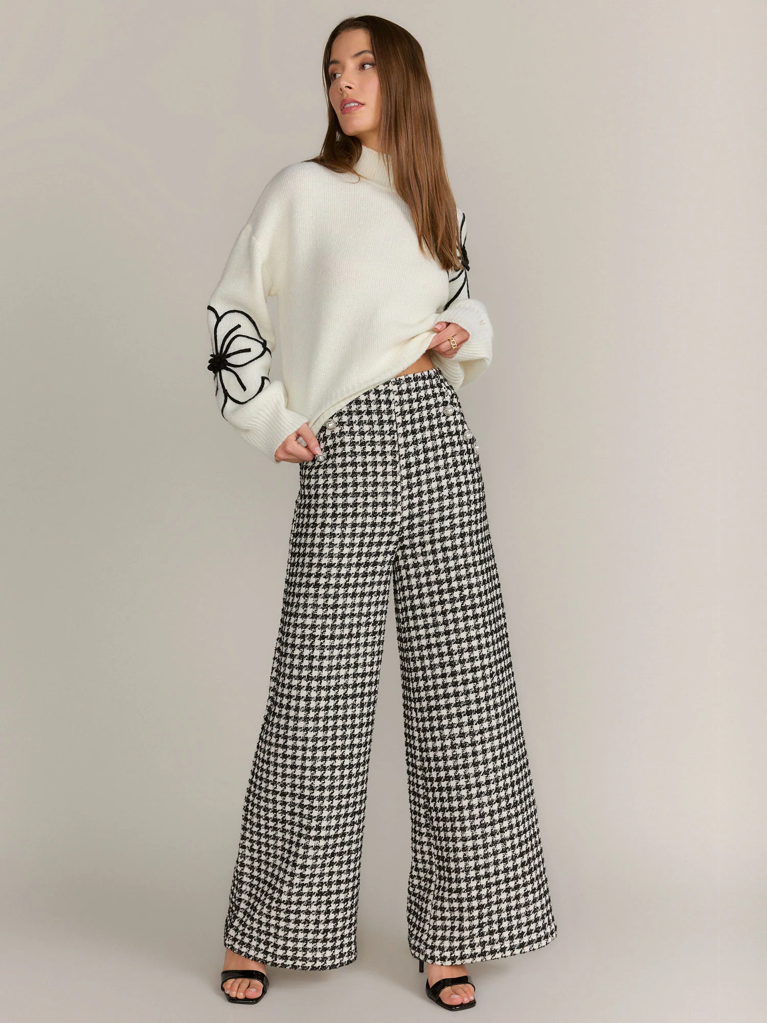Flying Tomato Houndstooth Wide Leg Pant - Brands We Love - Image 2
