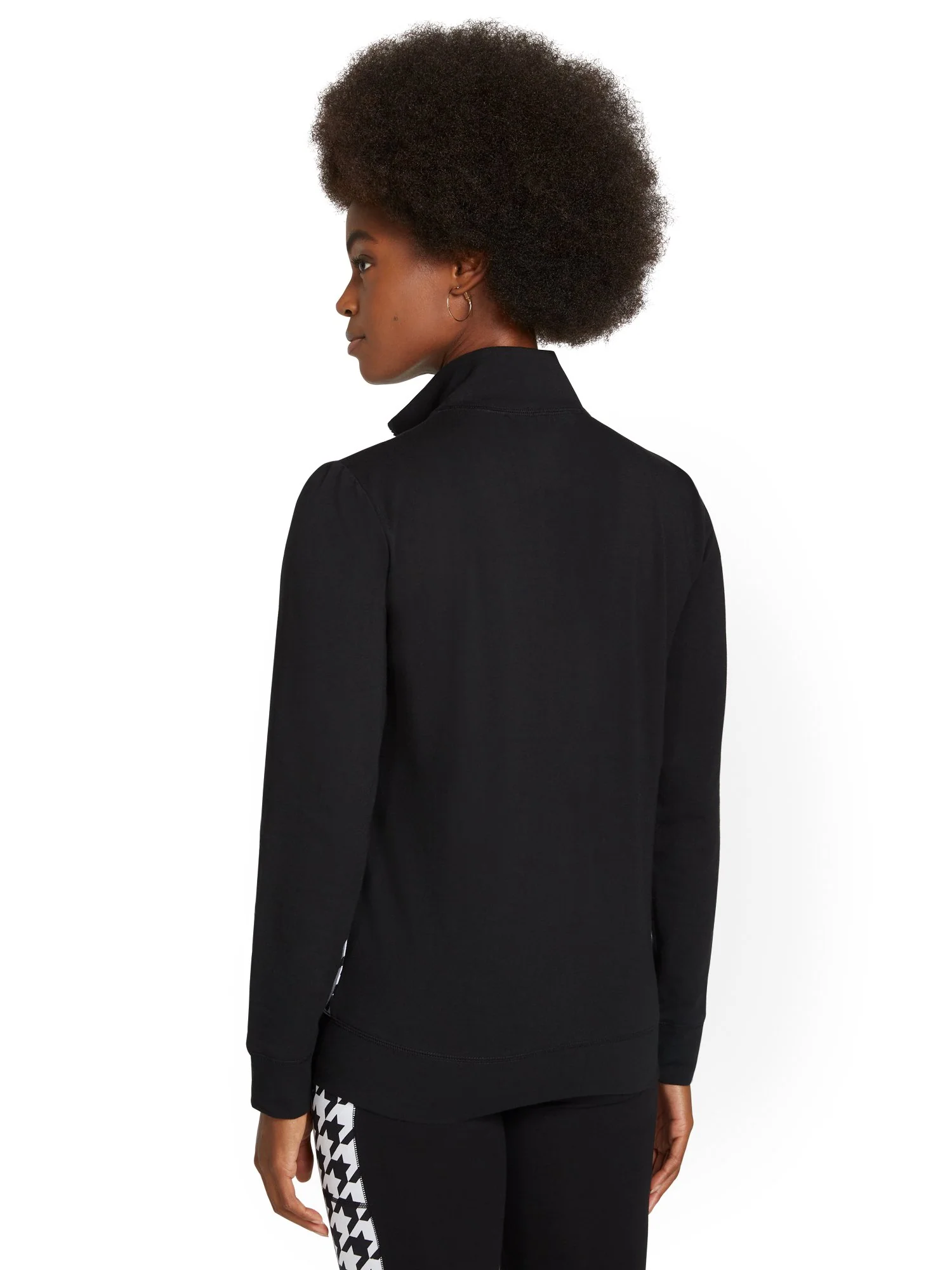 Houndstooth Zip-Front Jacket - Image 3