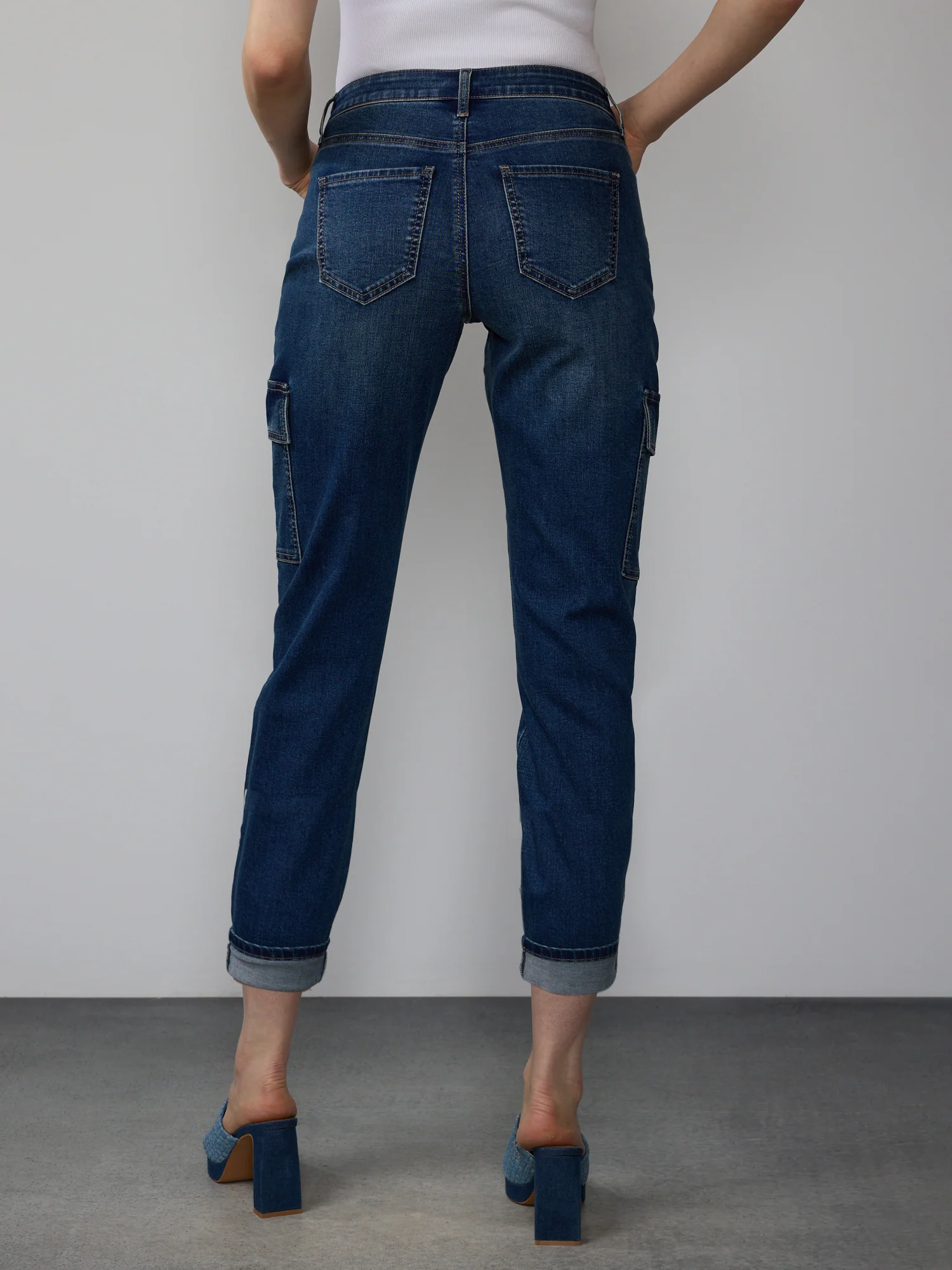 High Rise Cargo Boyfriend Jeans - Image 3