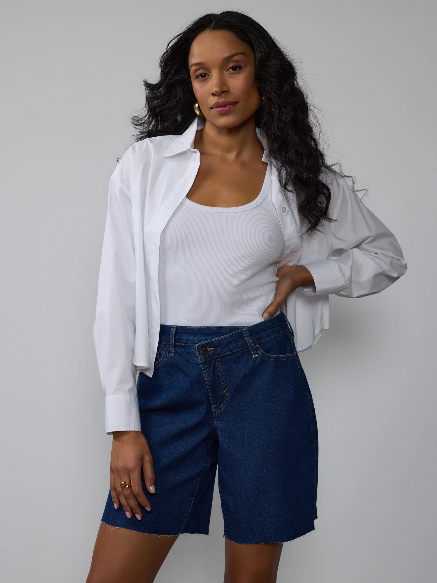 High Rise Cross Over 9 inch Shorts