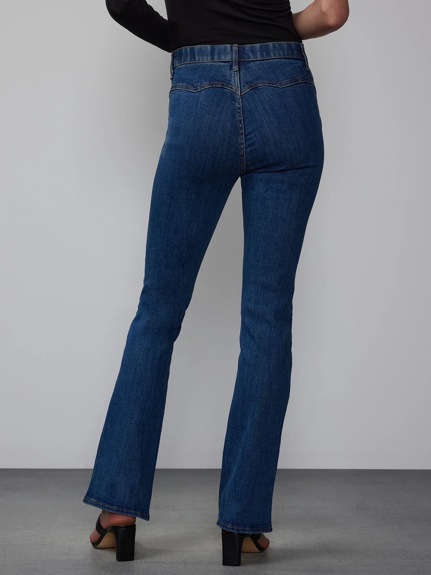 High Rise Curved Yoke Bootcut Jeans - Image 3