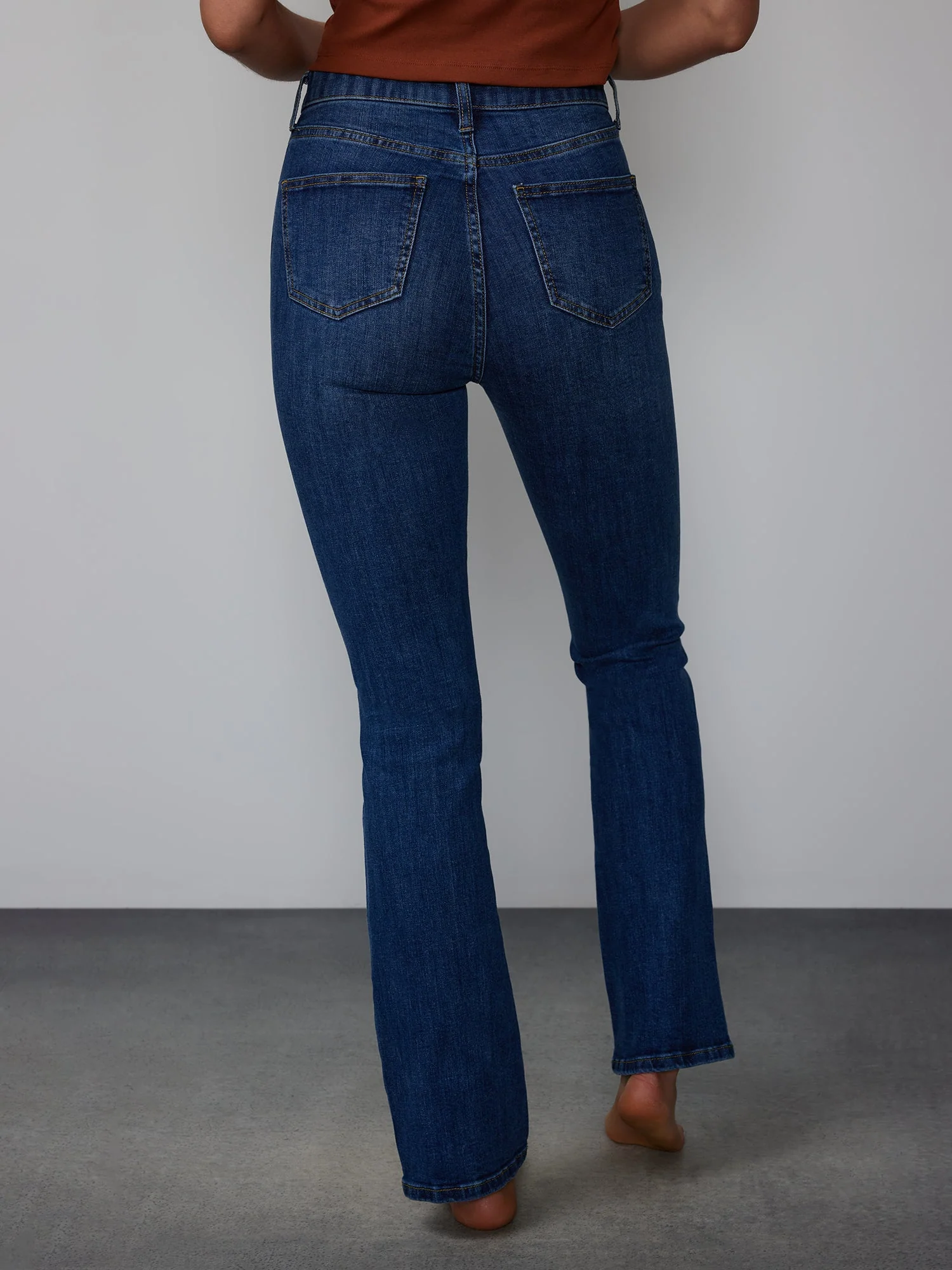 Petite Essential High Rise Bootcut Jeans - Image 3