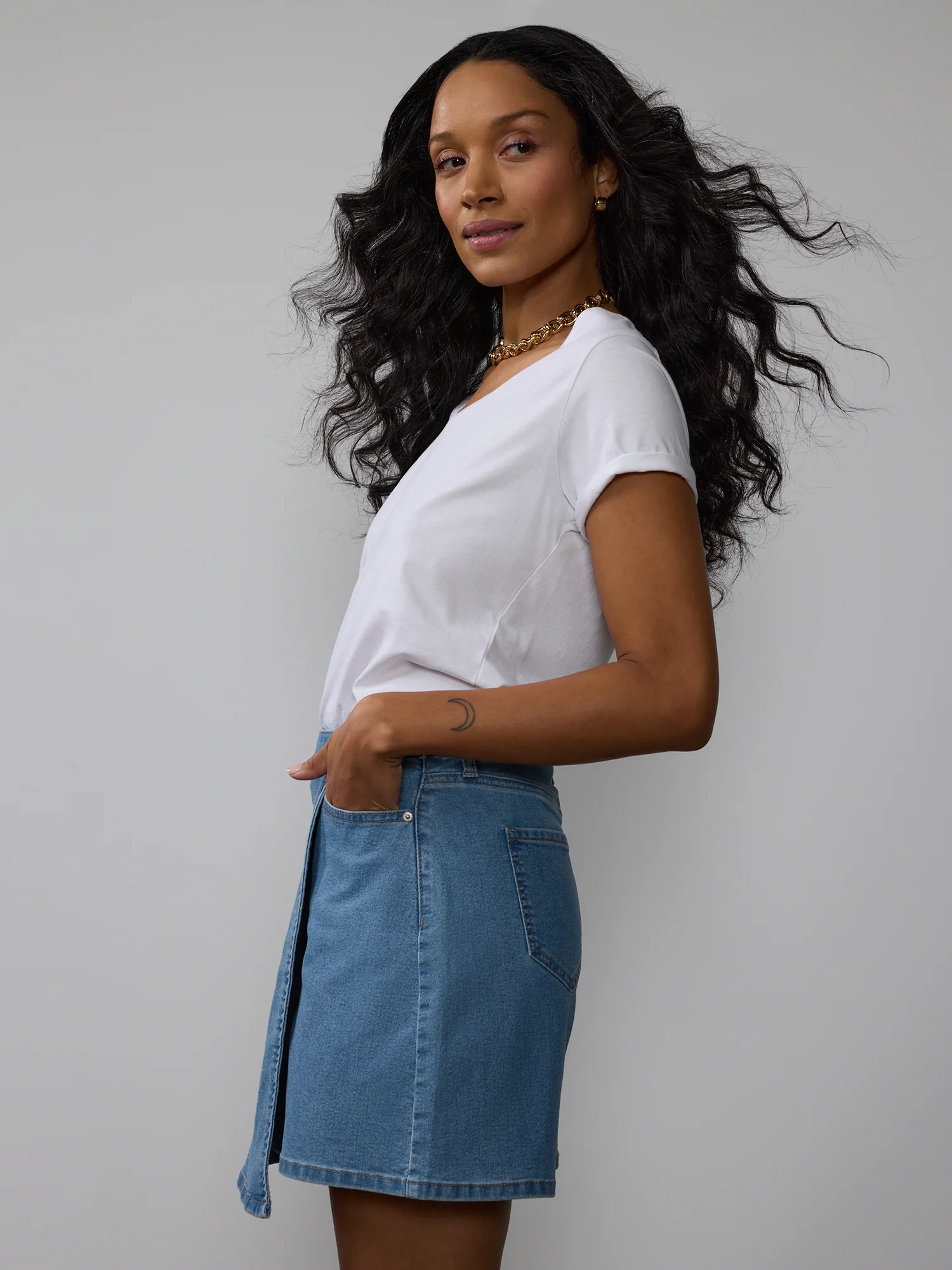 High Rise Overlap 7-Inch Skort - Image 2