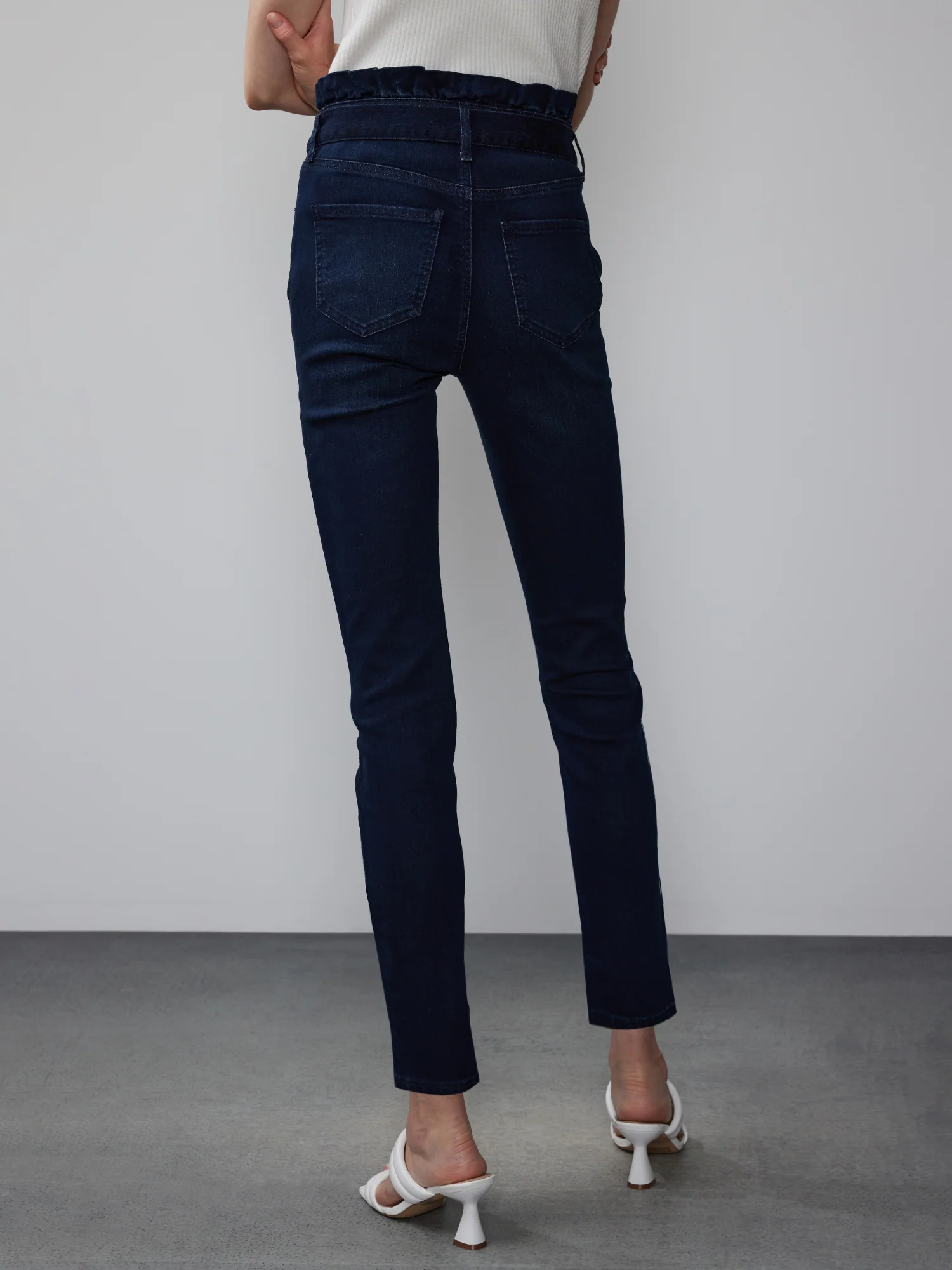 High Rise Paperbag Waist Skinny Jeans - Image 3