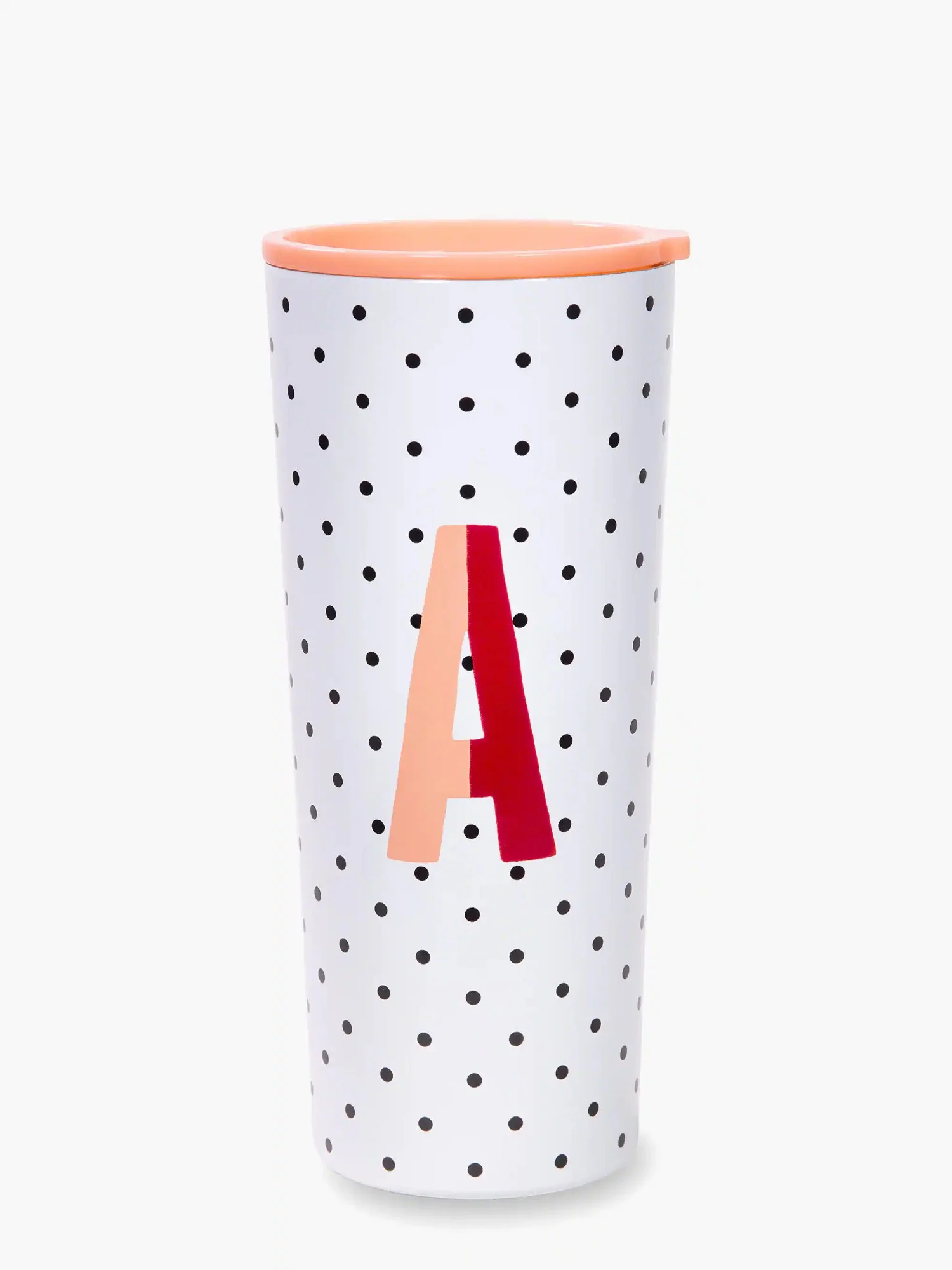 Initial Stainless Steel Tumbler A , Sparks of Joy - Kate Spade New York