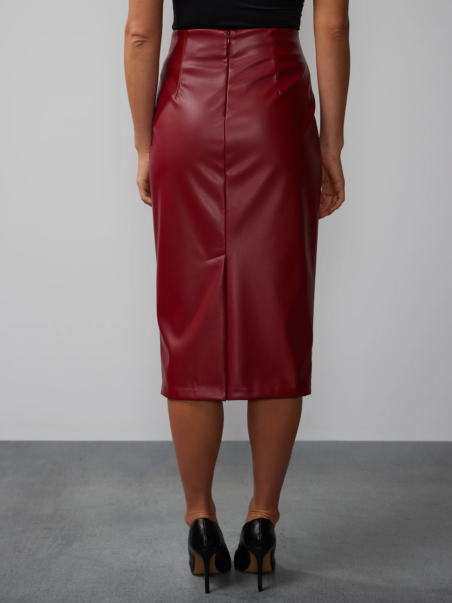 Invisible Pocket Back Slit Skirt - Image 3