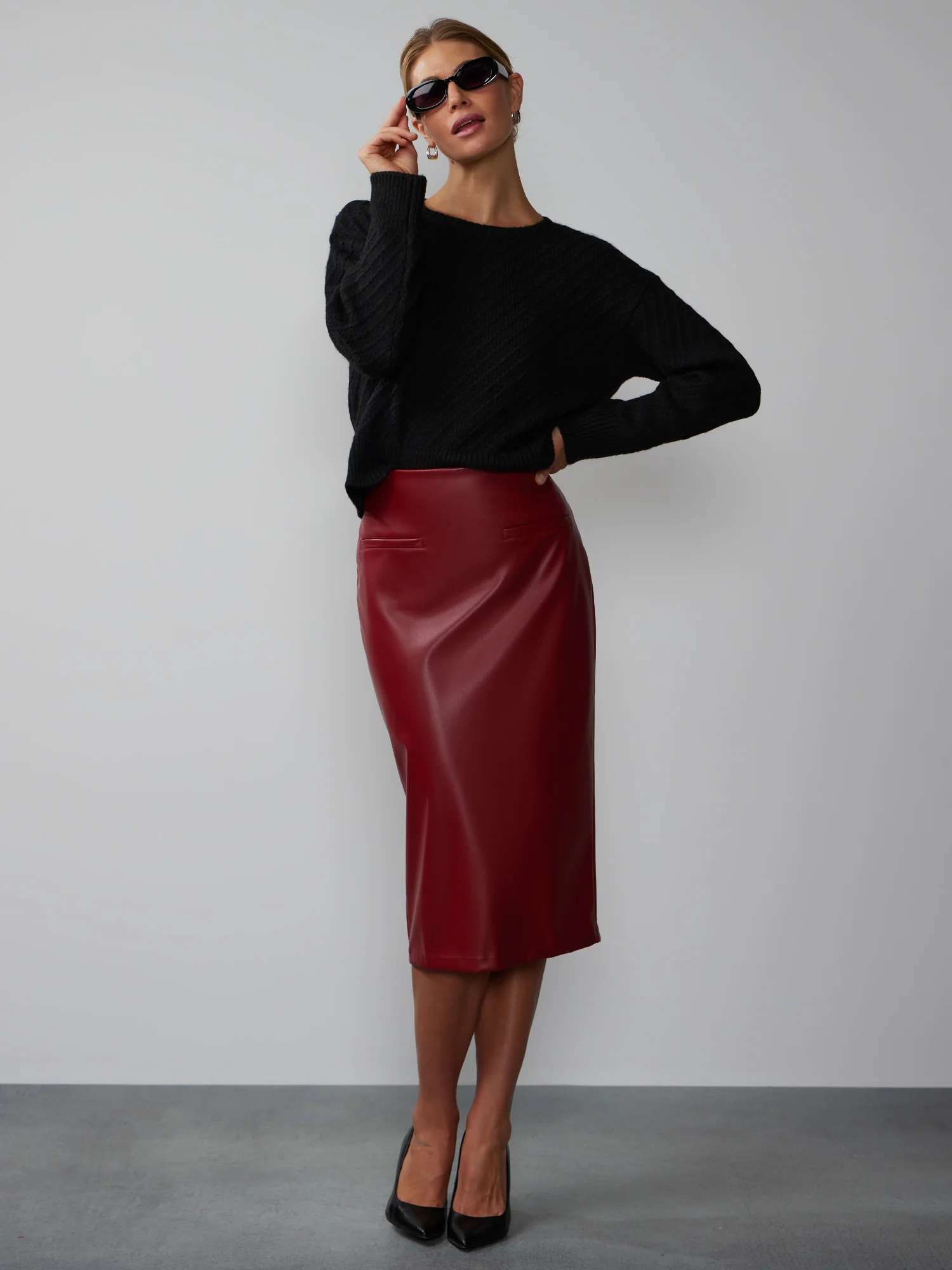 Invisible Pocket Back Slit Skirt - Image 4
