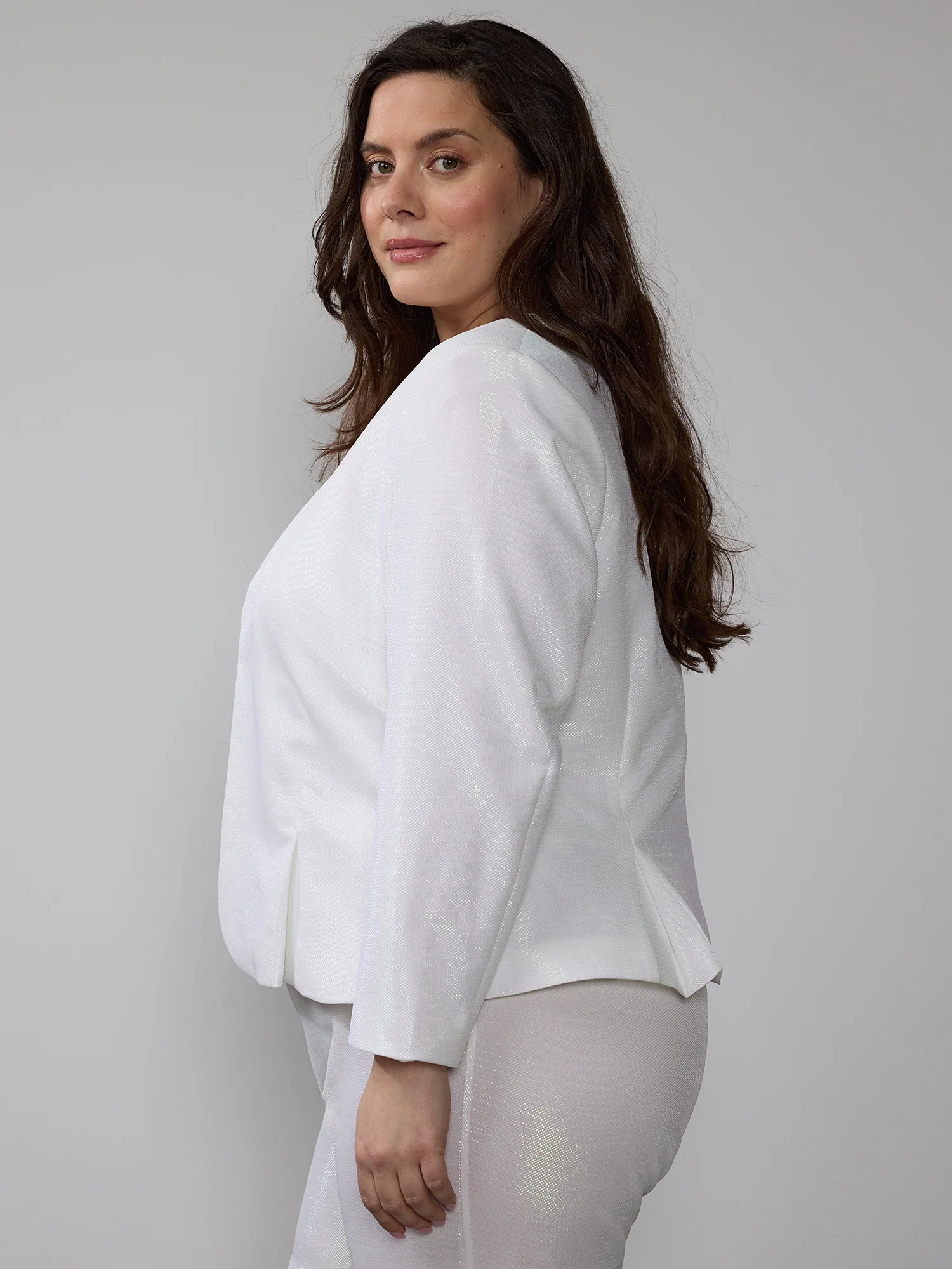 Iridescent Knit Blazer - Image 3