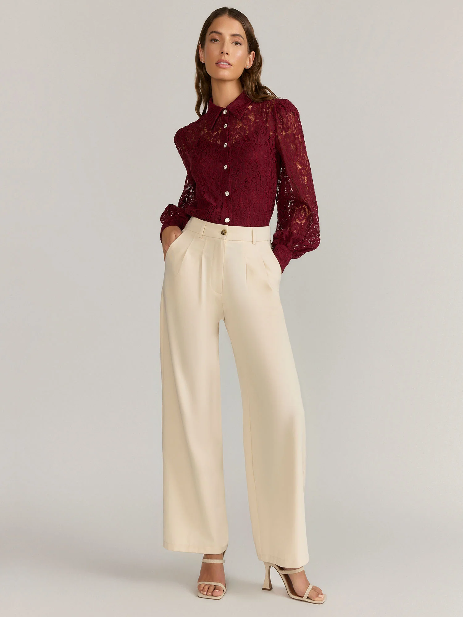 Flying Tomato Jewel Button Lace Top - Brands We Love - Image 2