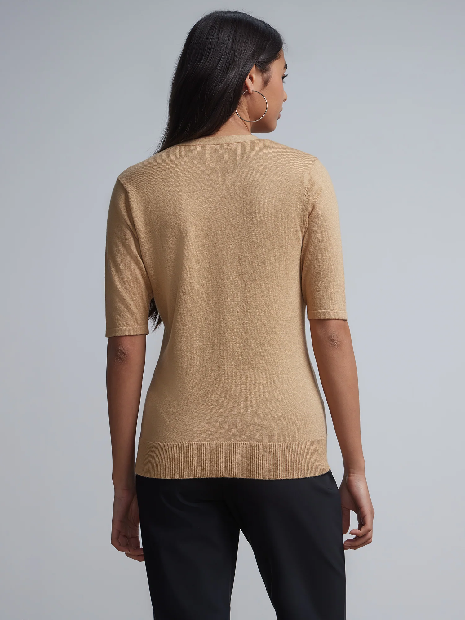 Jeweled-Button Chelsea V-Neck Cardigan - Image 38
