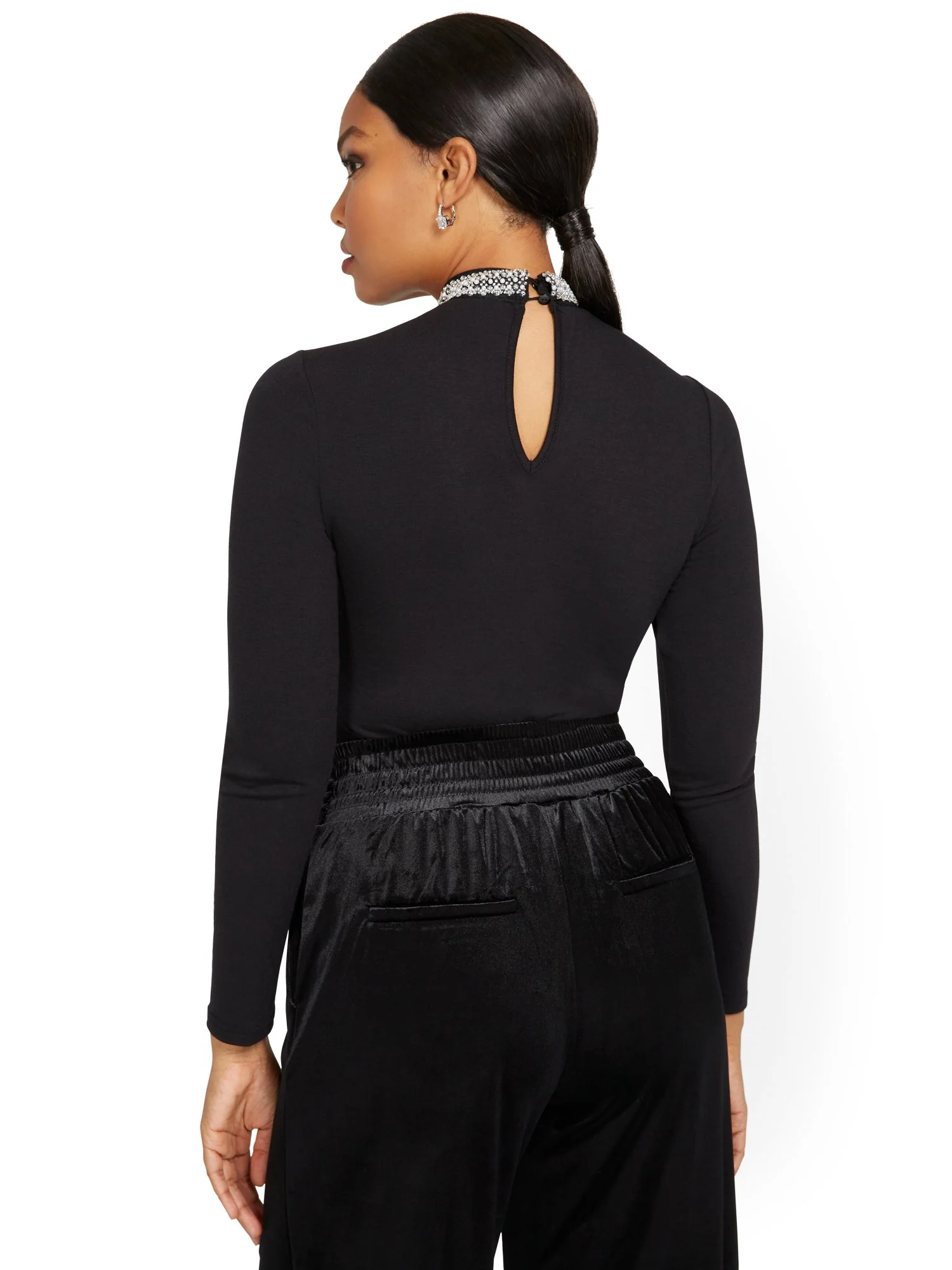Jeweled-Neck Bodysuit - Image 3