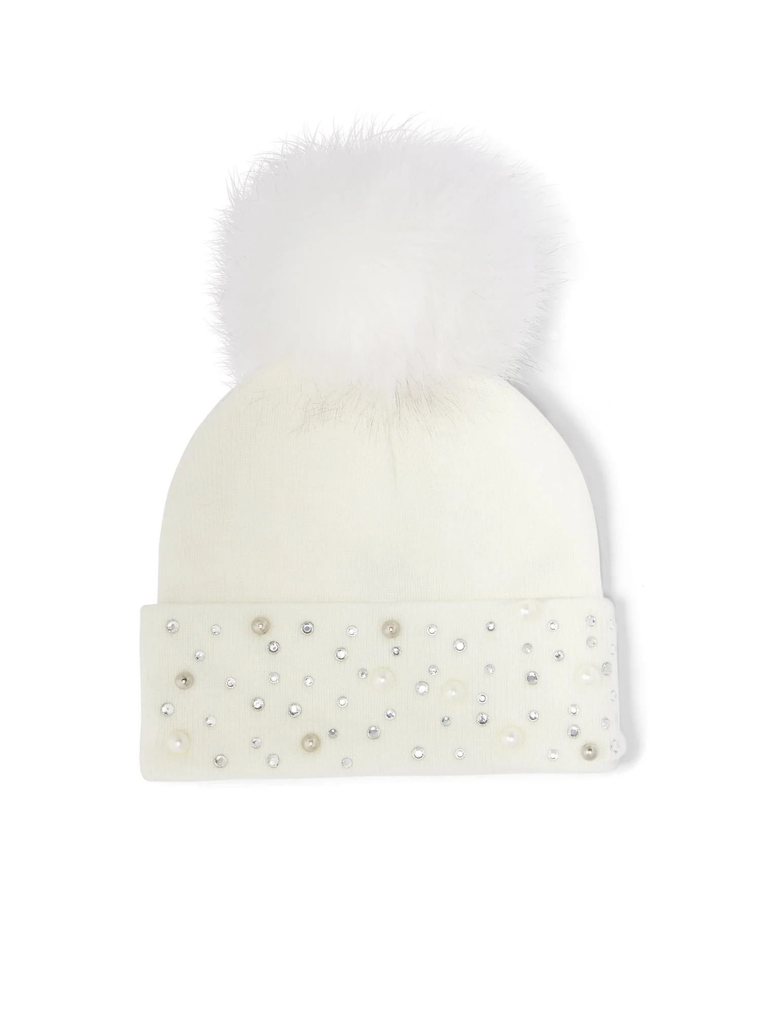 Jeweled Pom-Pom Knit Hat - Image 8