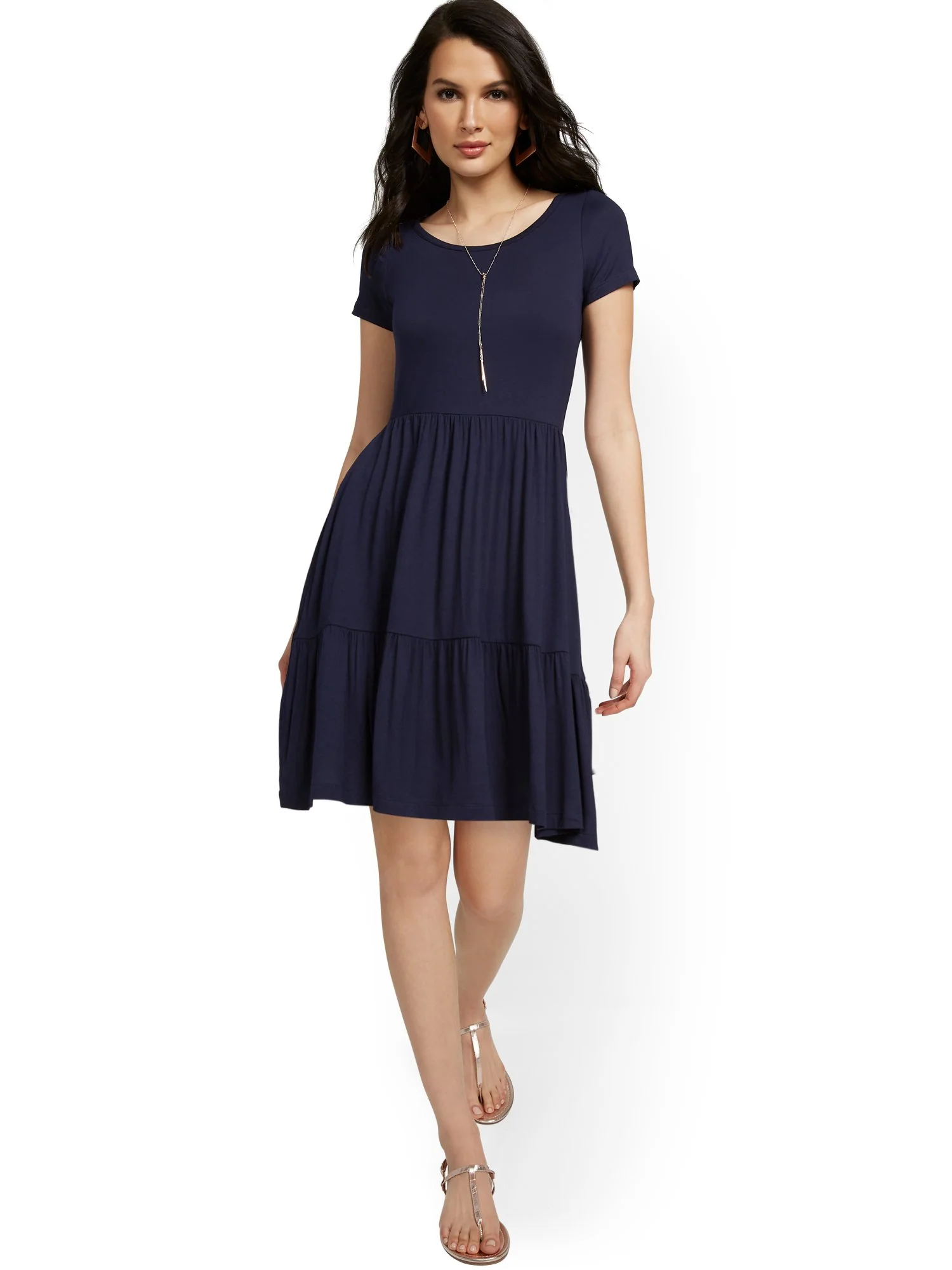 Knit Babydoll Dress - Image 5