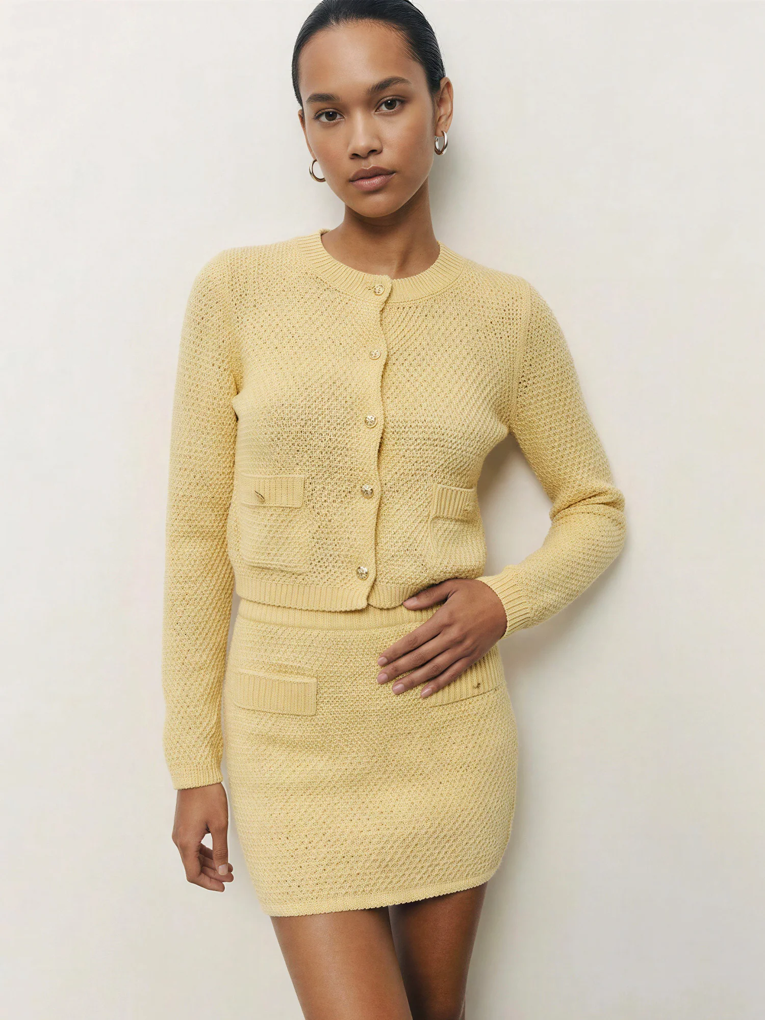 Knit Two Pocket Mini Skirt - Image 6