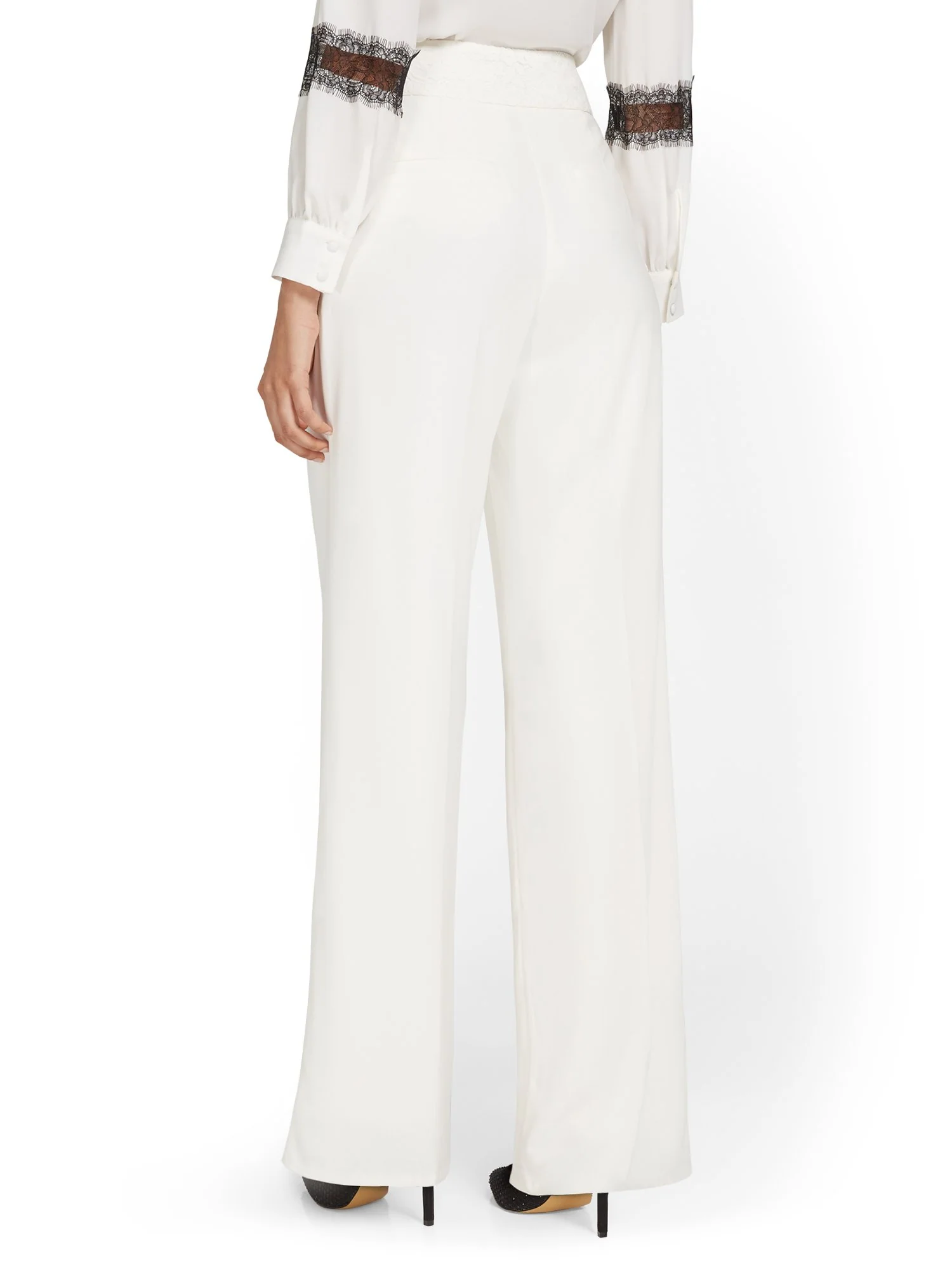 Lace-Accent Wide-Leg Pant - Image 3