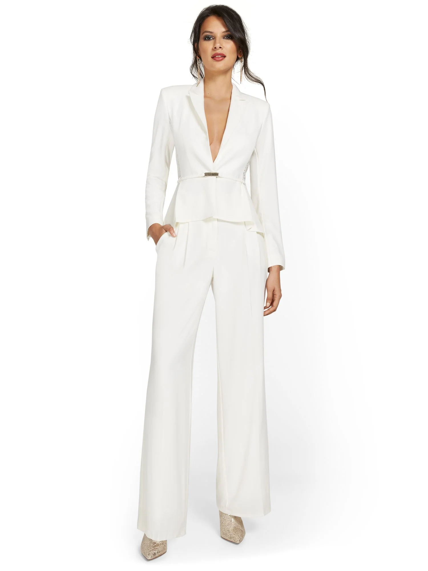 Lace-Accent Wide-Leg Pant - Image 5