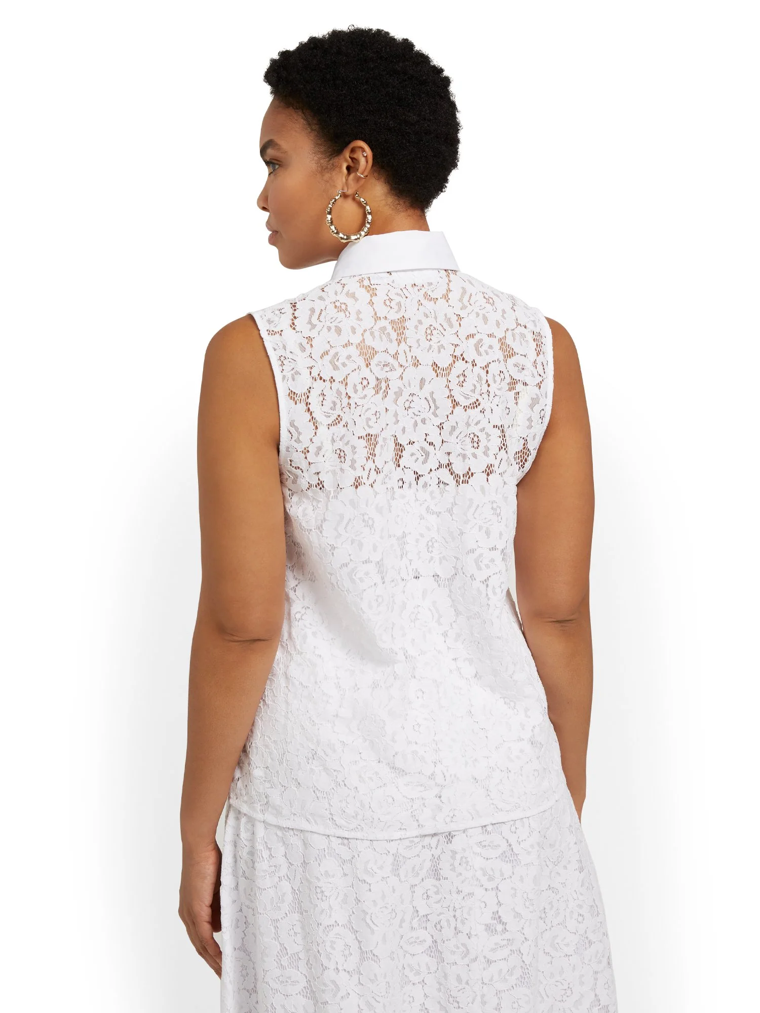 Lace Bow-Neck Blouse - Image 3