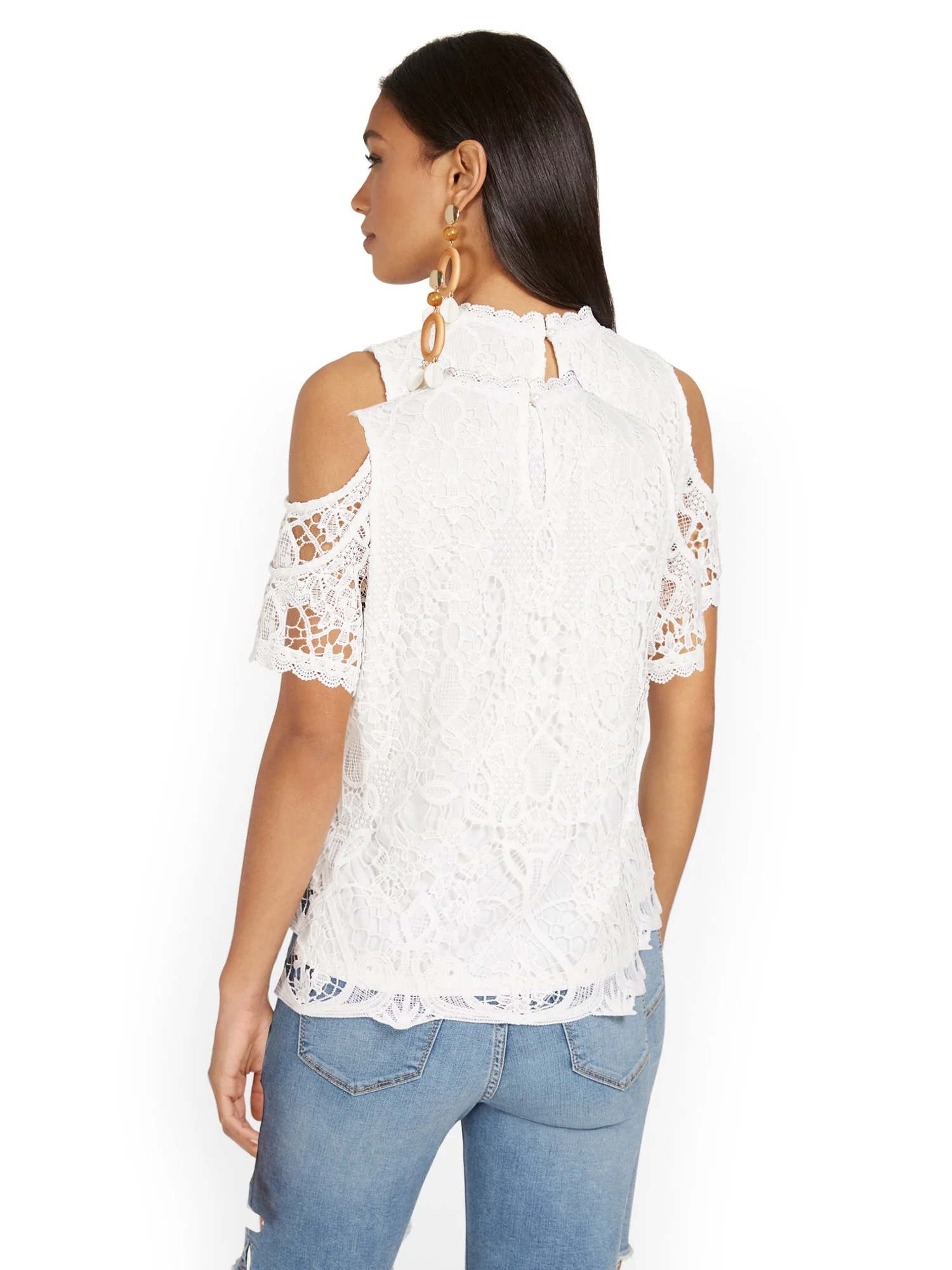 Lace Cold-Shoulder Top - Image 3
