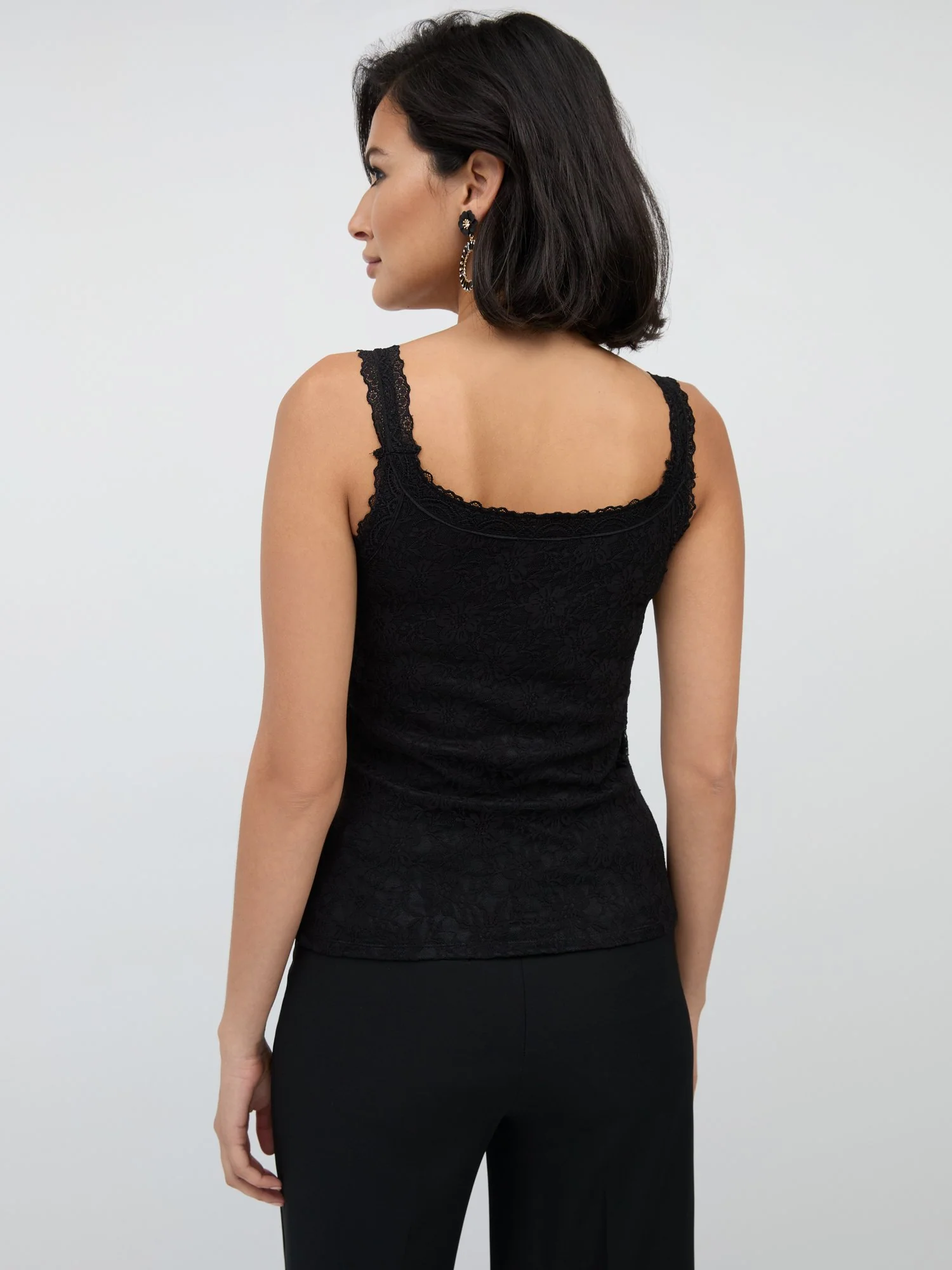 Lace-Detail Corset Knit Top - Image 3