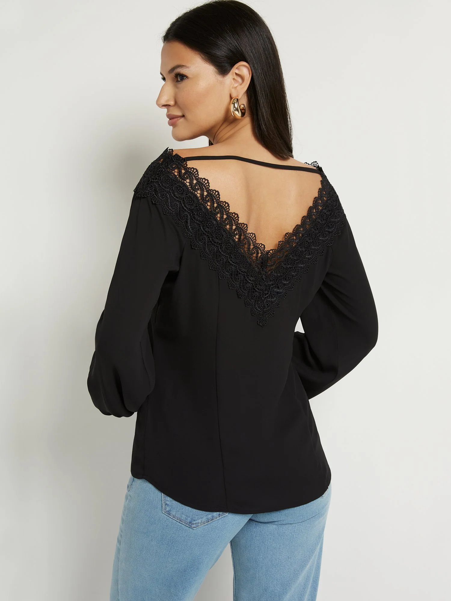 Lace-Detail Off-The-Shoulder Top - Image 3