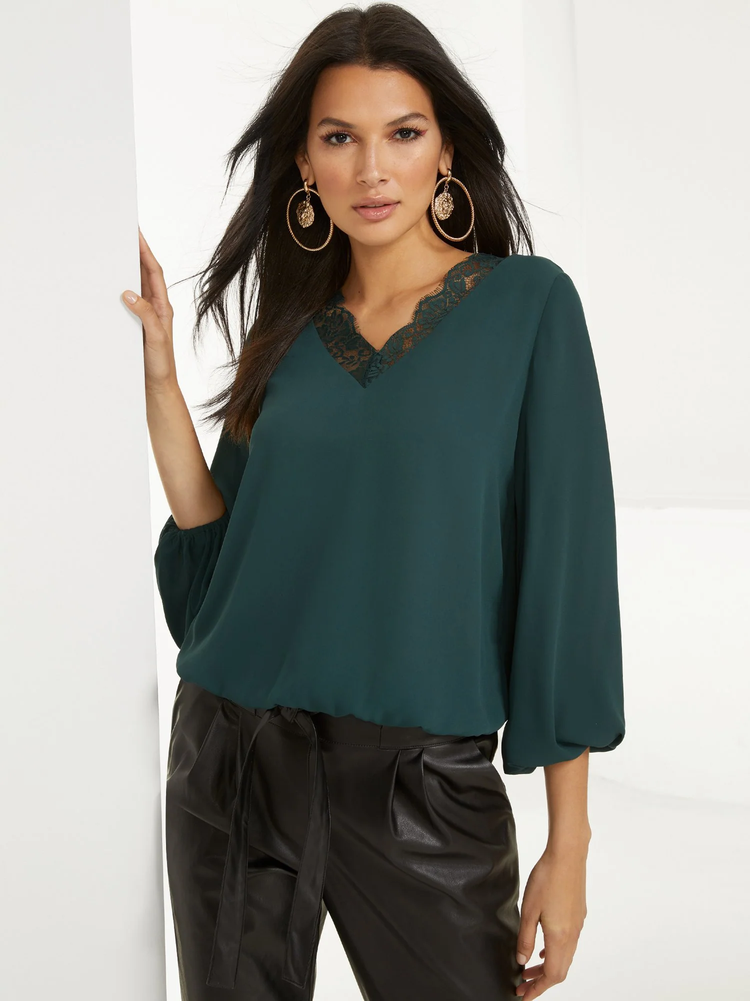 Lace-Inset Blouse - Image 5