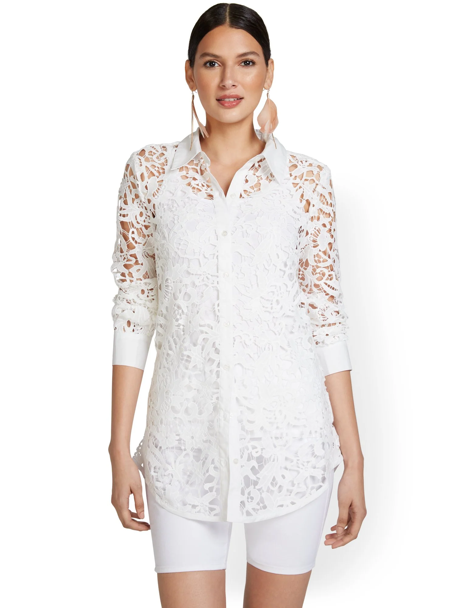 Lace Modern Madison Tunic Shirt - Lily & Cali - Image 2