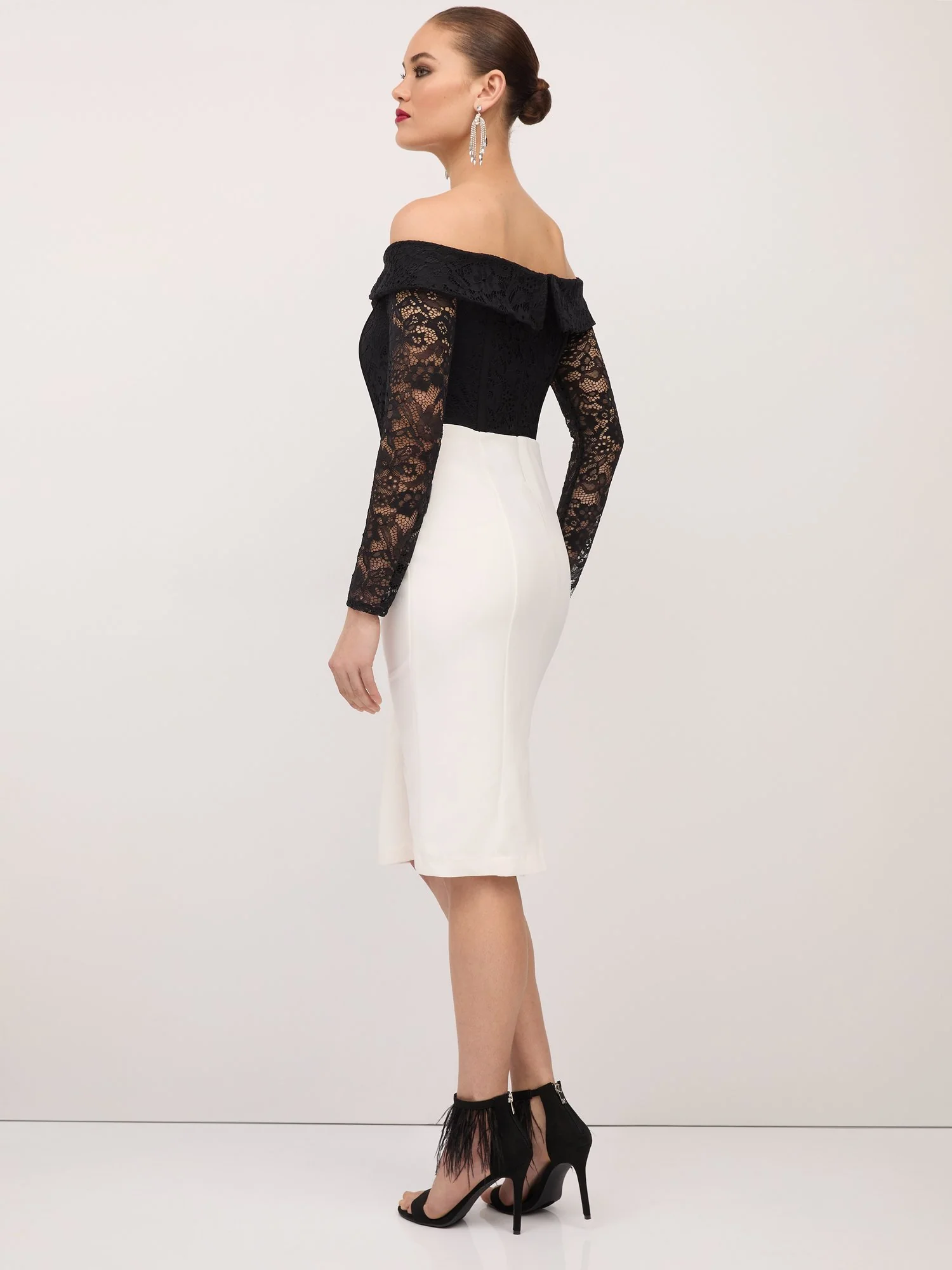 Lace Off-The-Shoulder Corset Dress - Image 3
