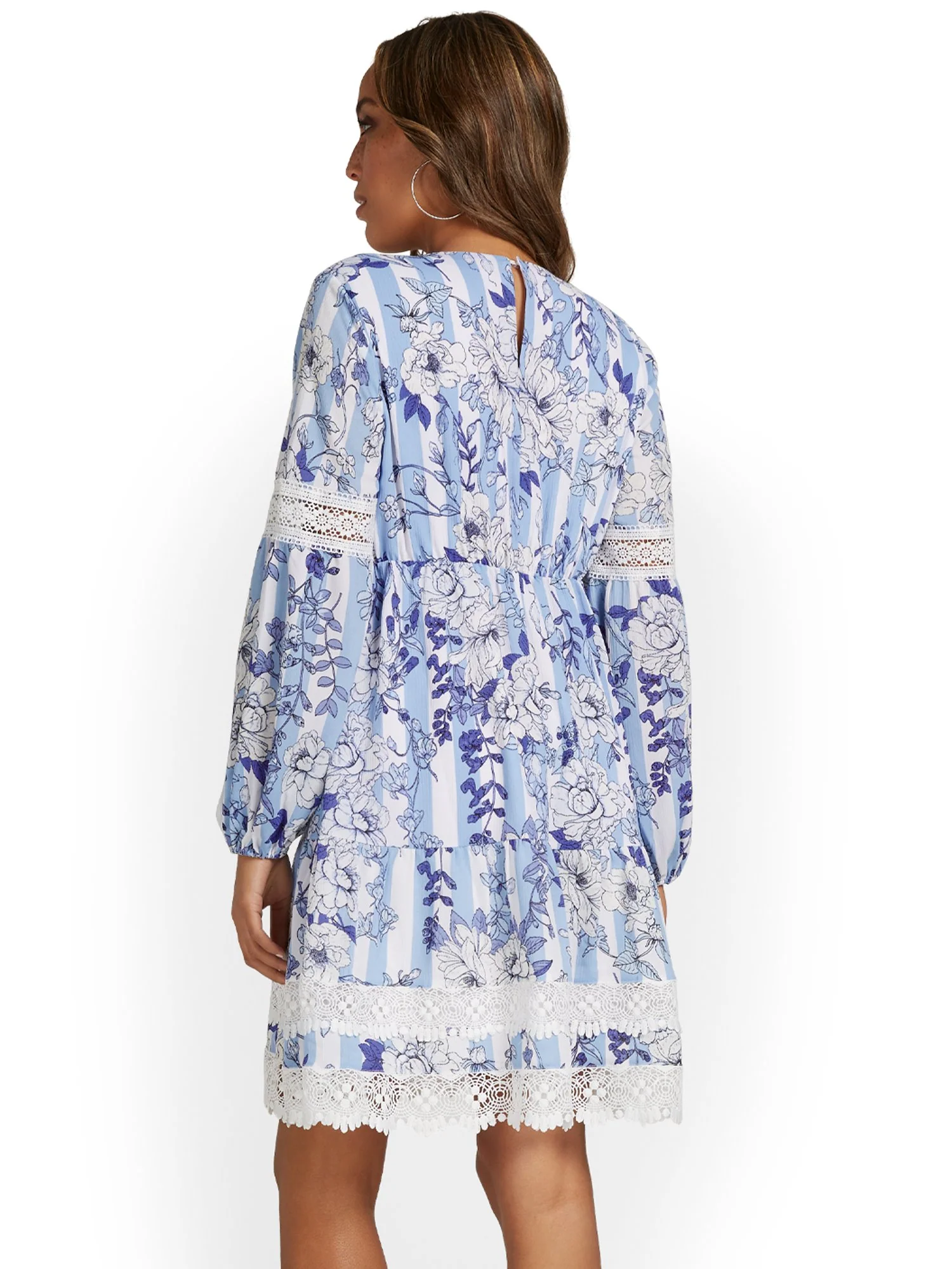 Lace-Trim Babydoll Dress - Lily & Cali - Image 3
