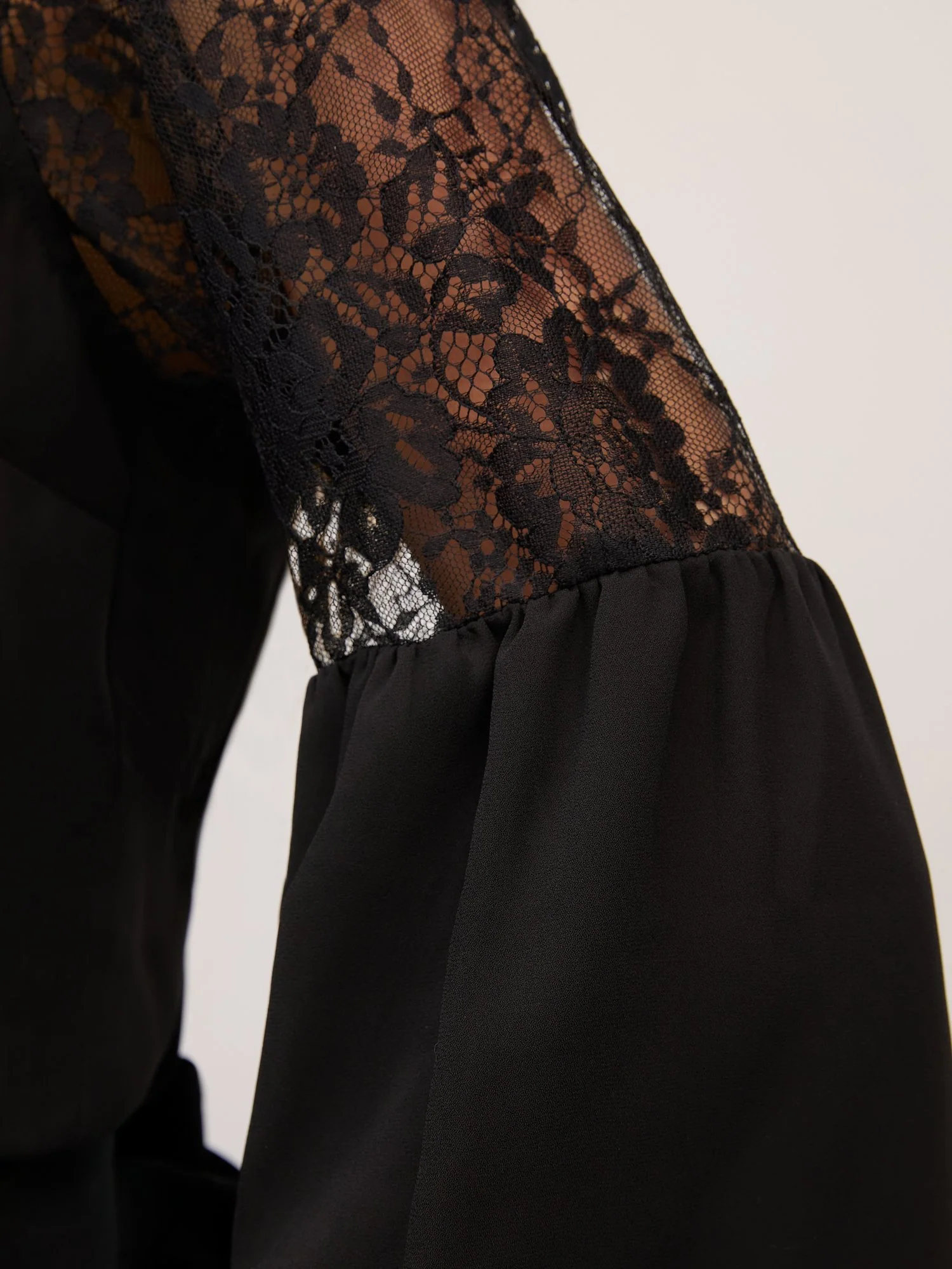 Lace-Trim Bell-Sleeve Top - Image 3