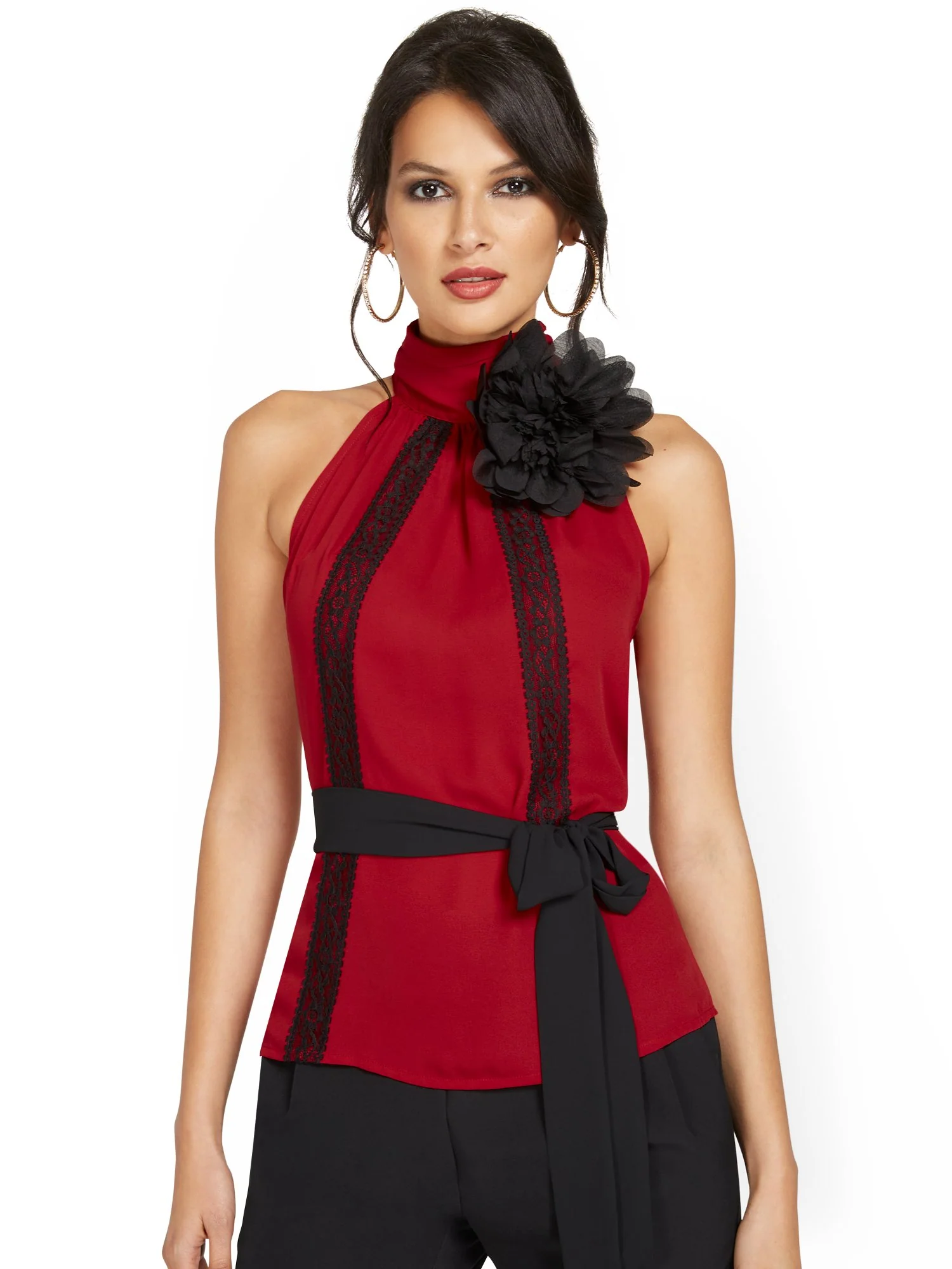Lace-Trim Halter Top - Image 2