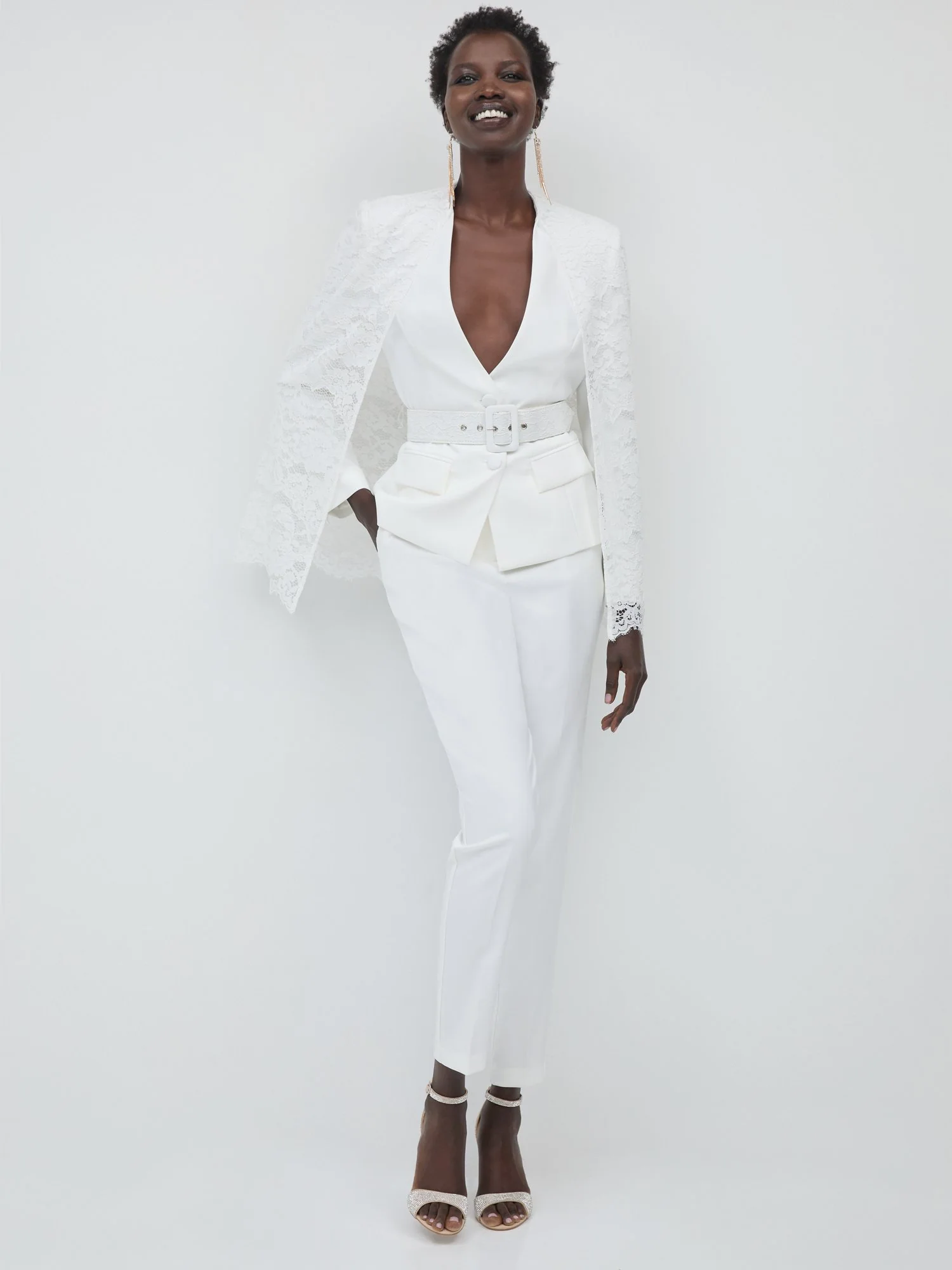 Lace-Trim Slim-Leg Pant - Image 2