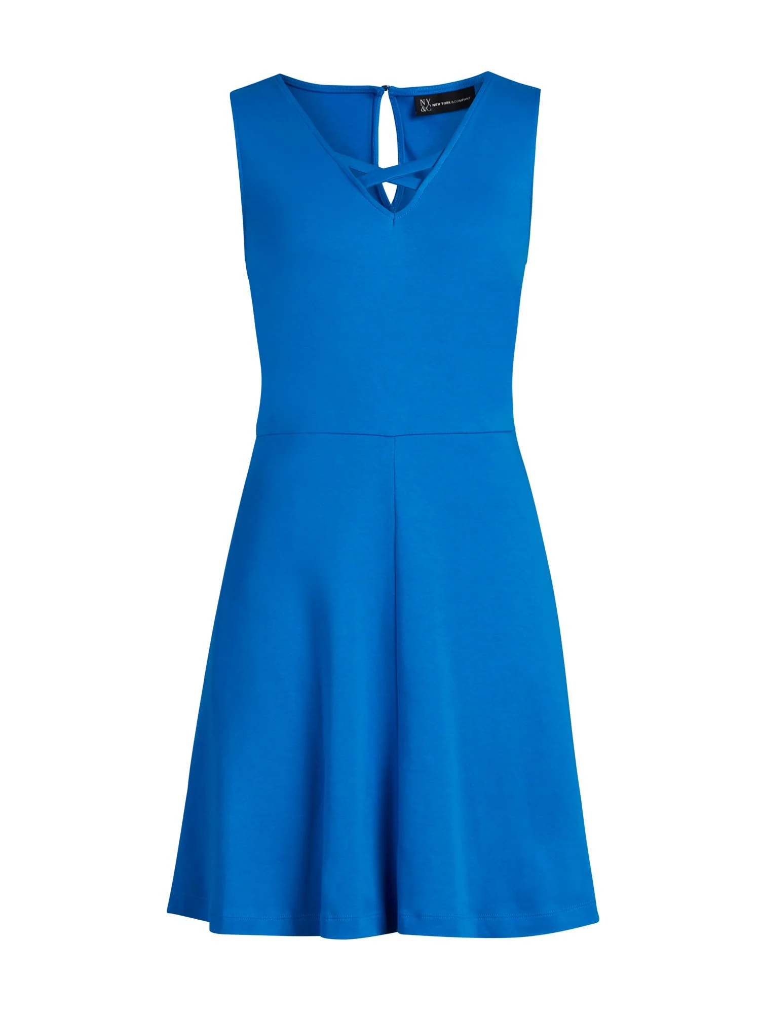 Lace-Up Cotton Fit and Flare Dress - Image 7