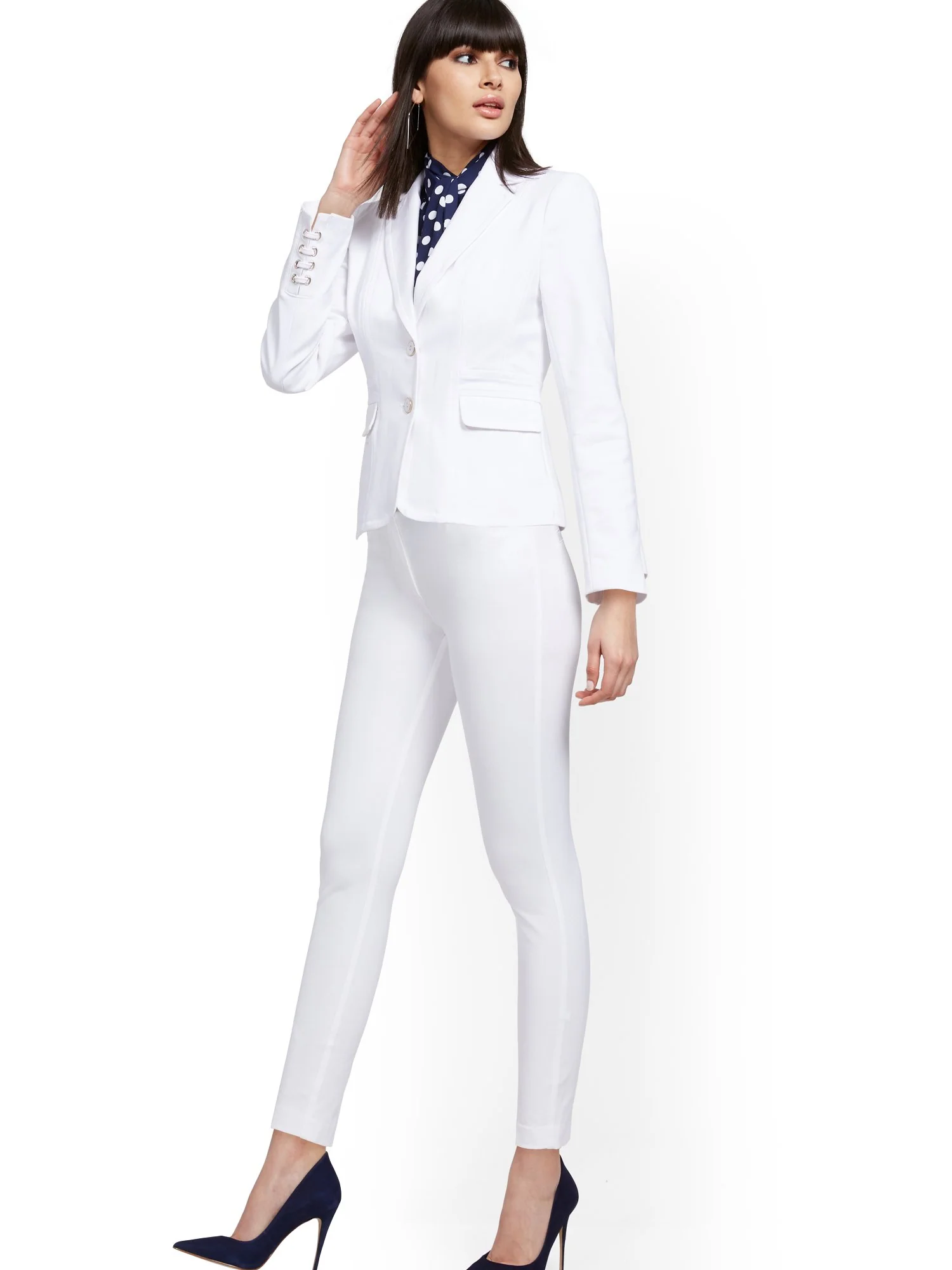Lace-Up Cuff Two-Button Jacket - All-Season Stretch - 7th Avenue - Image 3