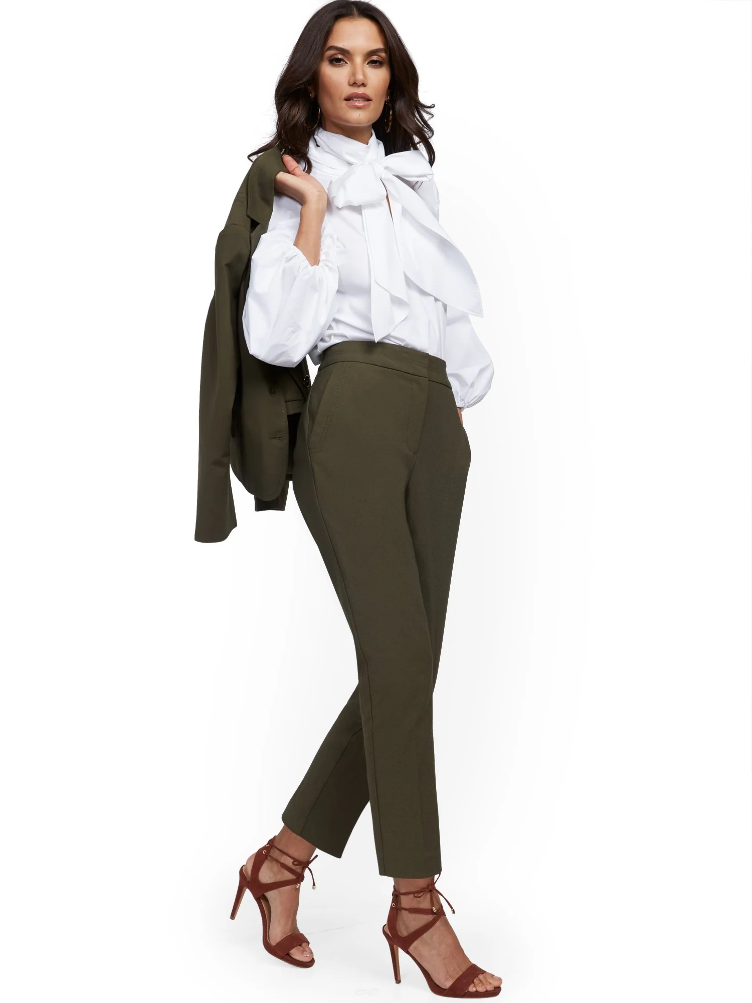 Lace-Up Cuff Two-Button Jacket - All-Season Stretch - 7th Avenue - Image 9