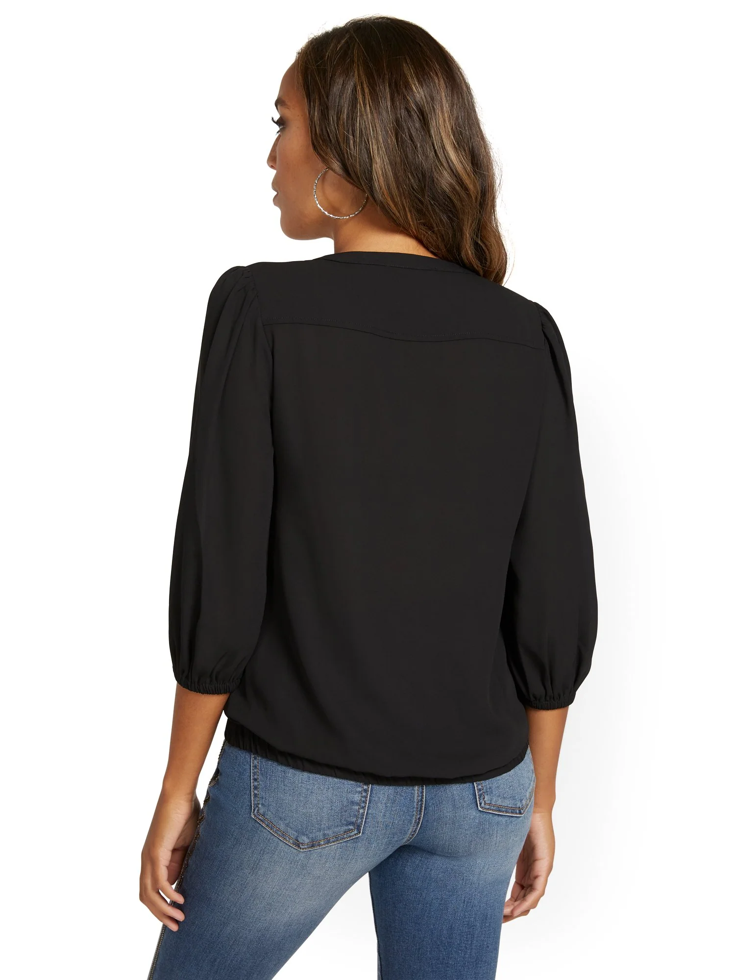 Lace-Up Neck Top - Image 3