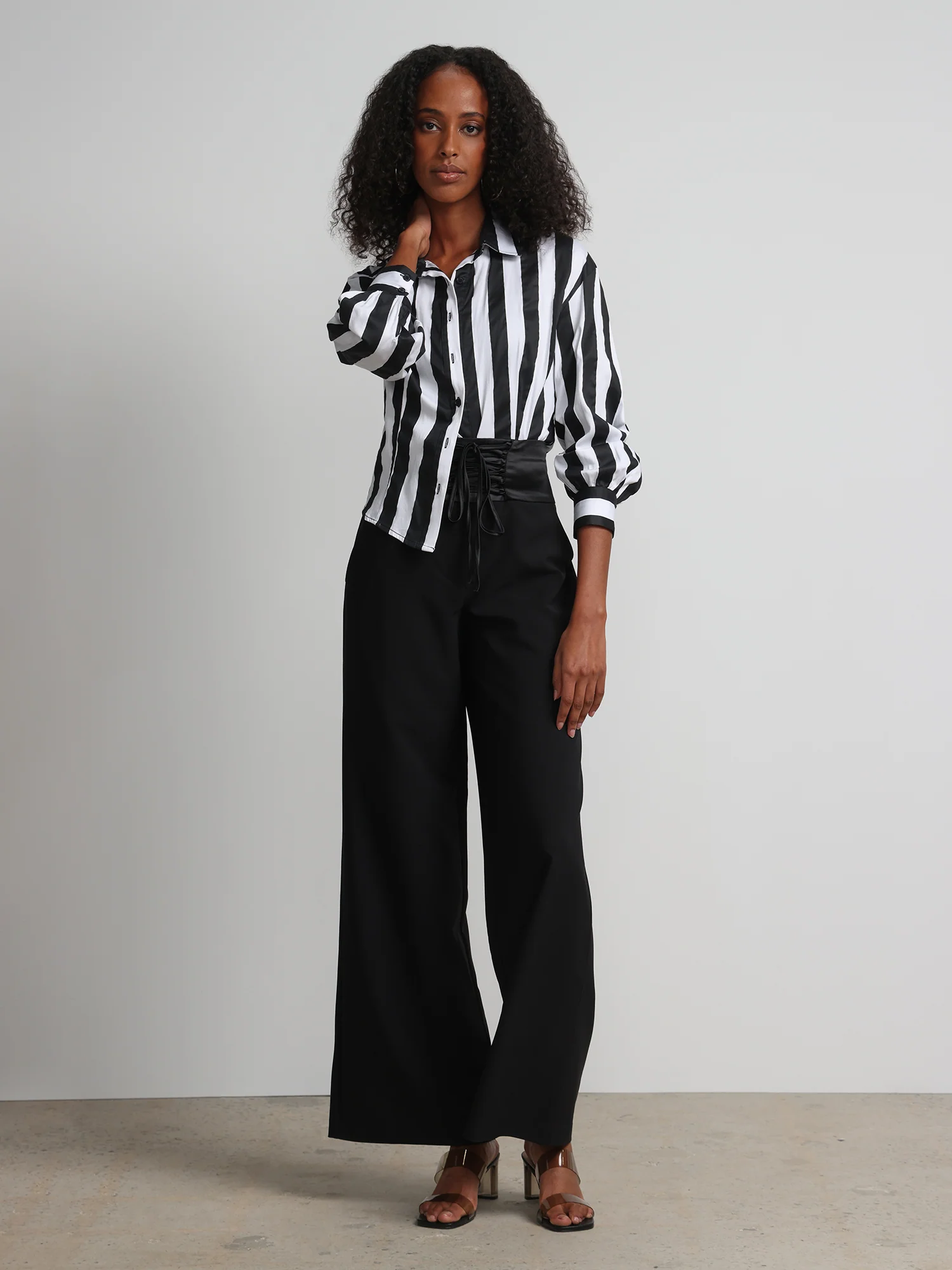 Lace-Up Palazzo Pant - Image 4
