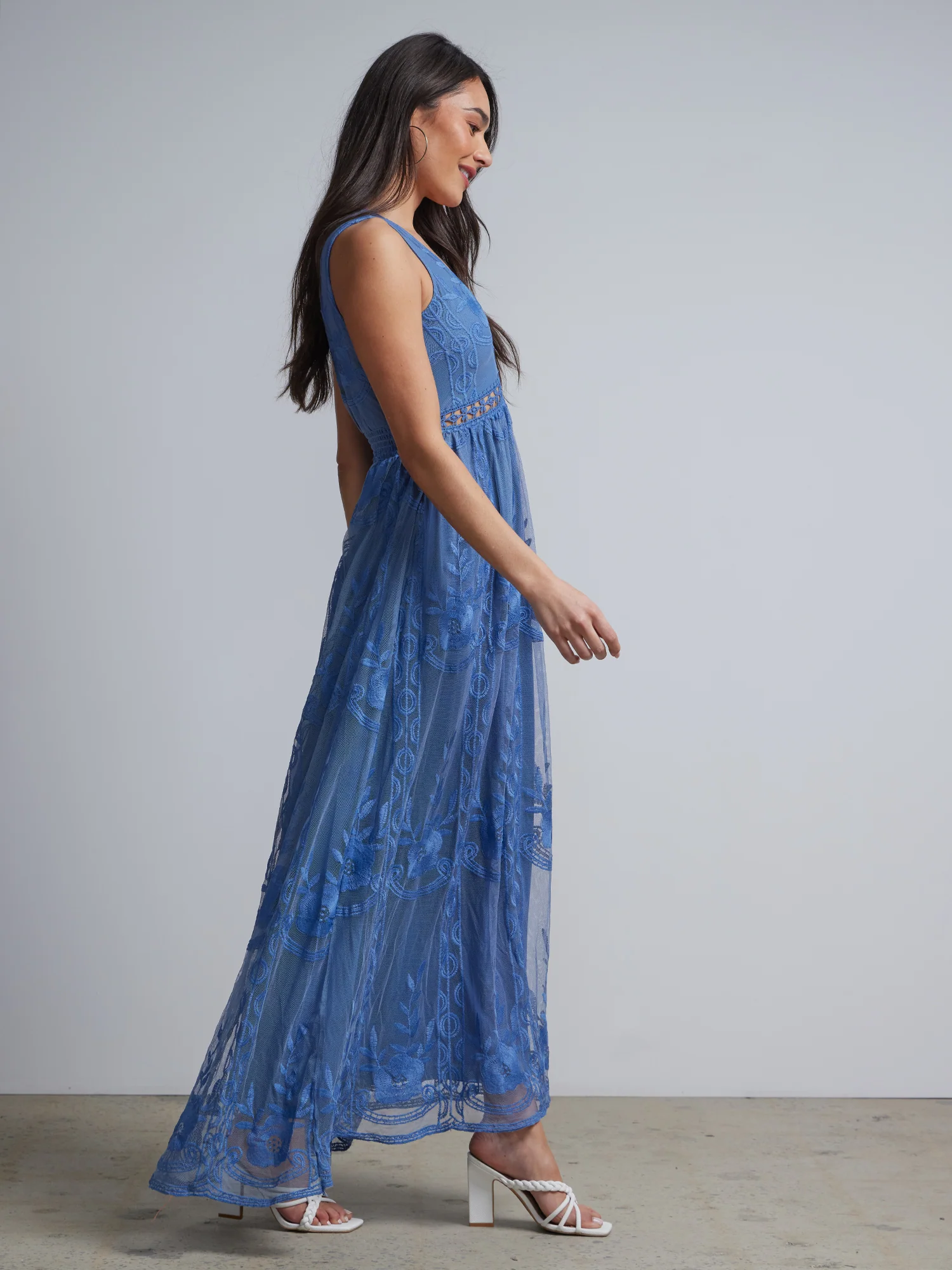 Lace V-Neck Maxi Dress - Image 7