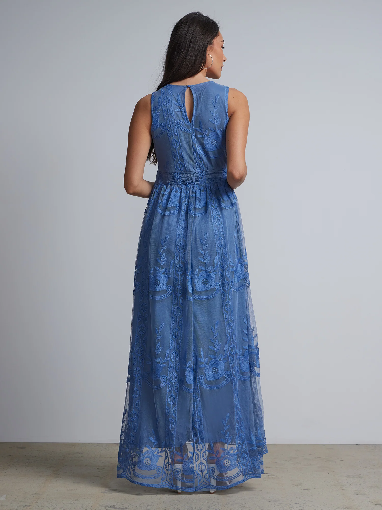 Lace V-Neck Maxi Dress - Image 8