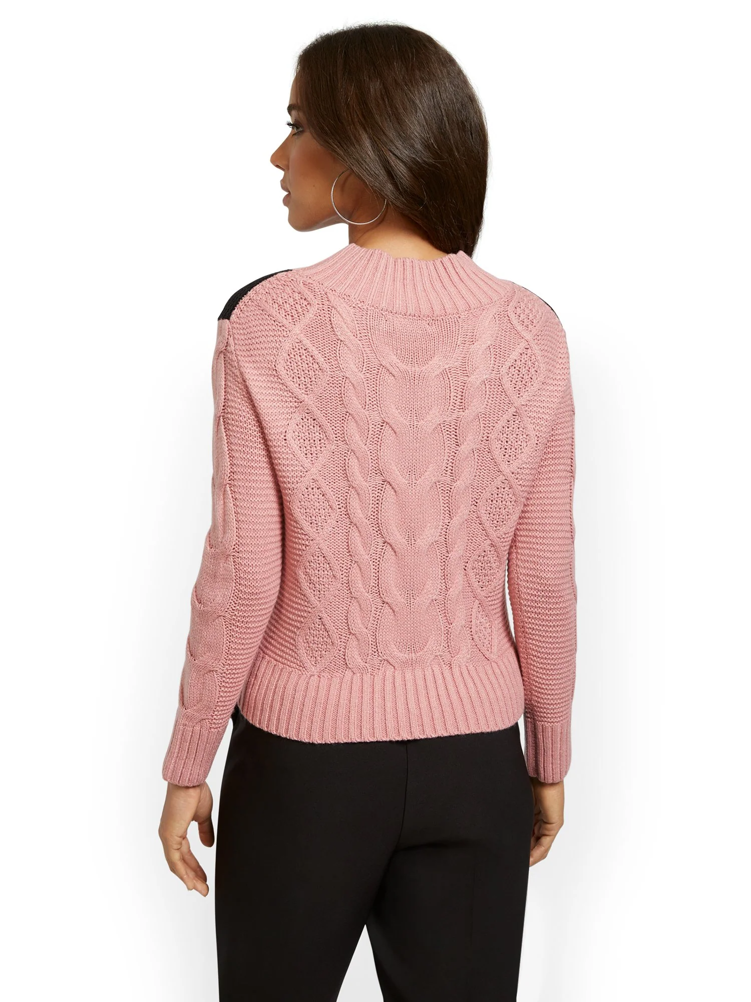 Lace Yoke Cable Sweater - Image 6