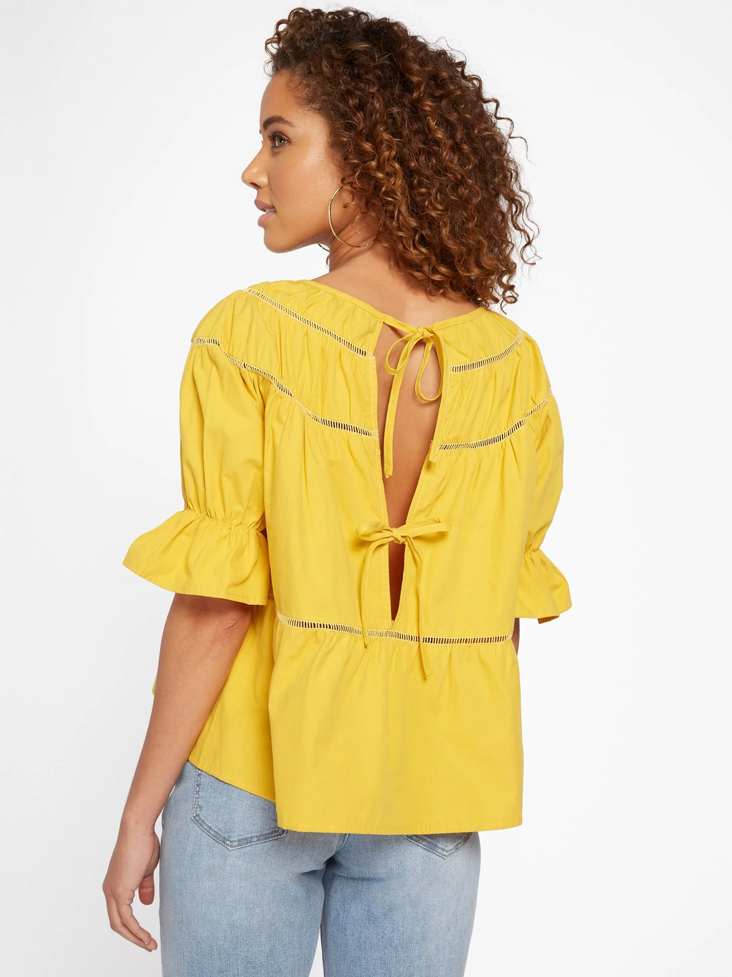Endless Blu Ladder-Trim Babydoll Top - Brands We Love - Image 4