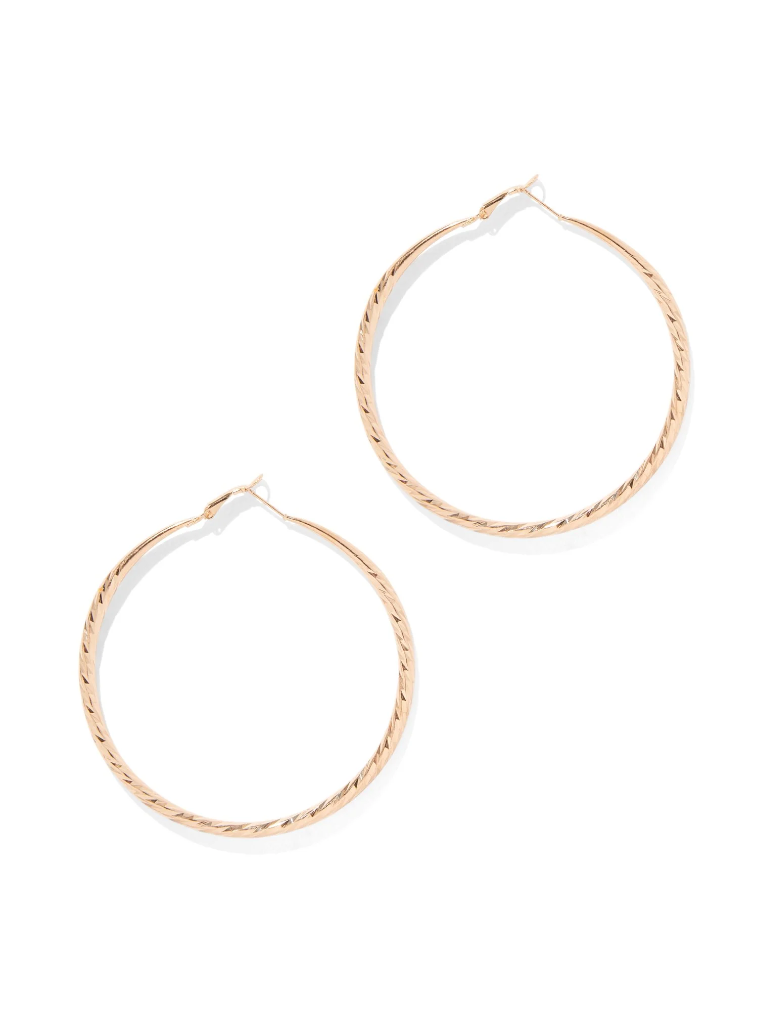 Large Textured Hoop Earring