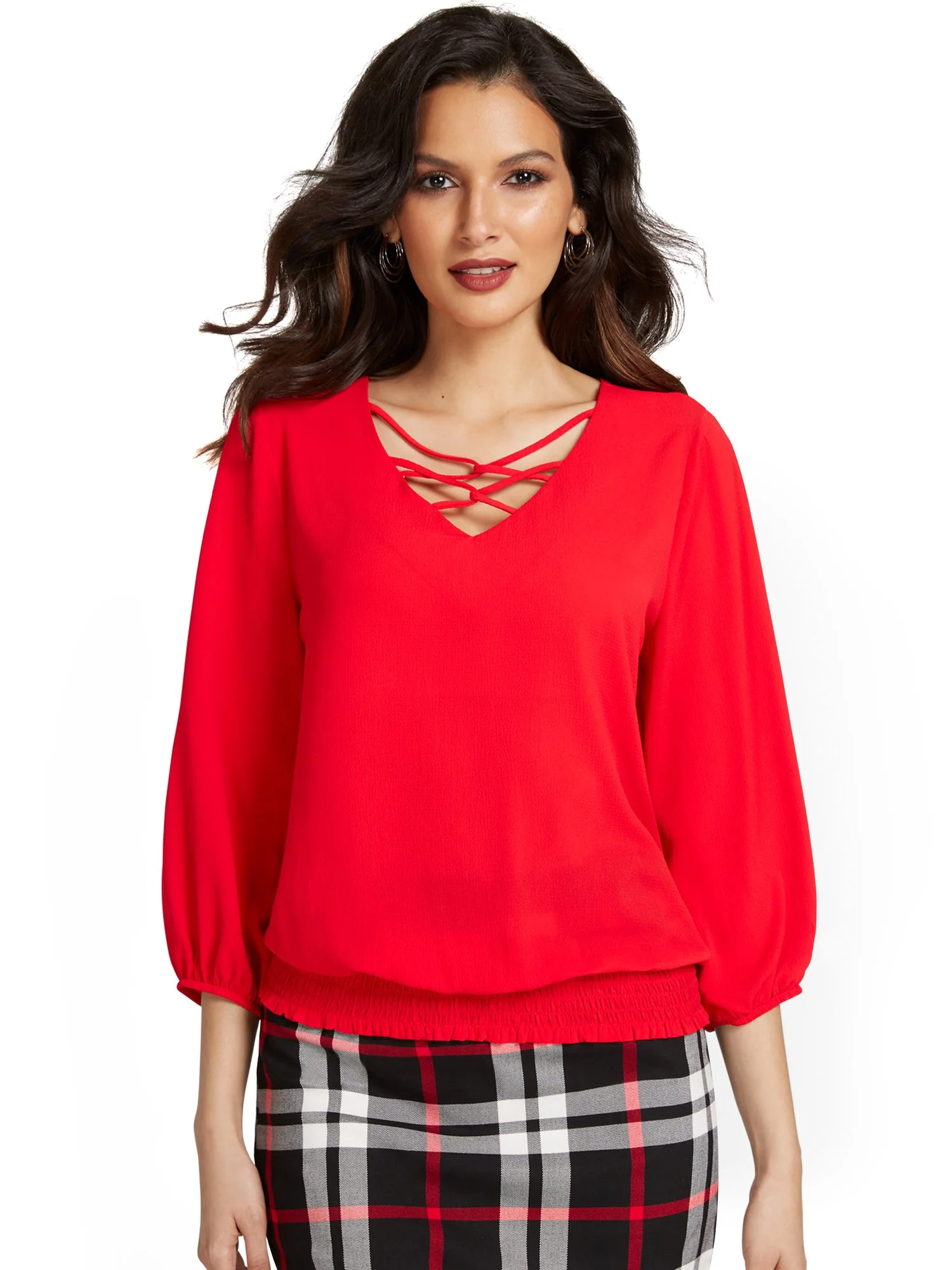 Lattice-Front Blouse - Image 5