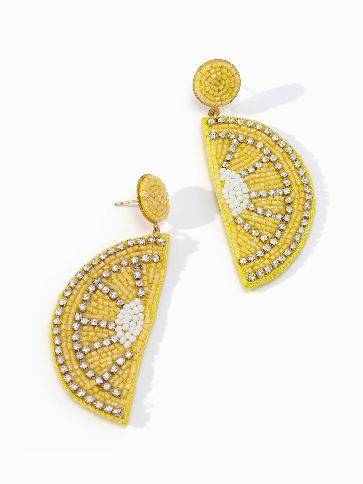 Lemon Beaded Earrings