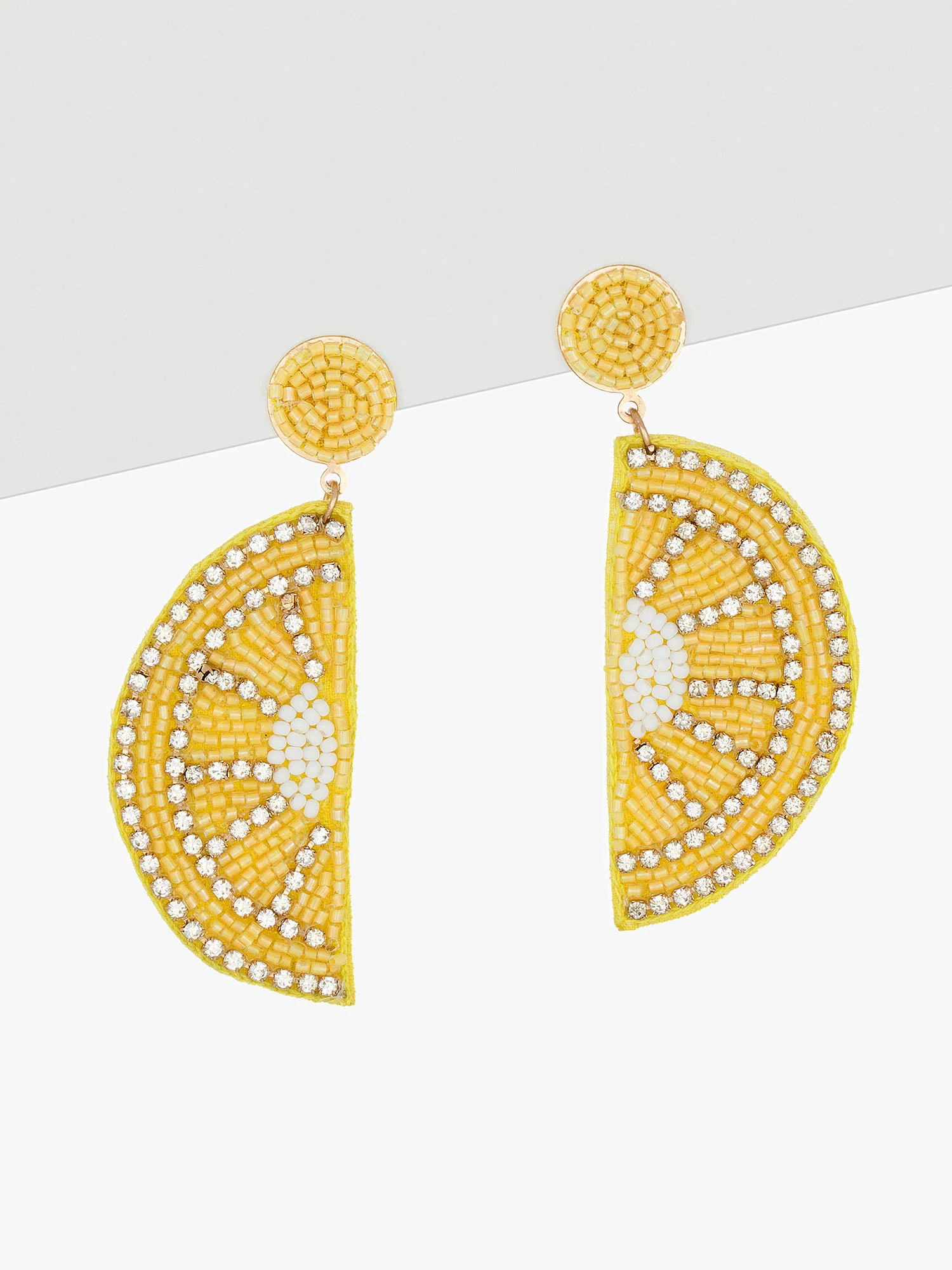 Lemon Beaded Earrings - Image 2