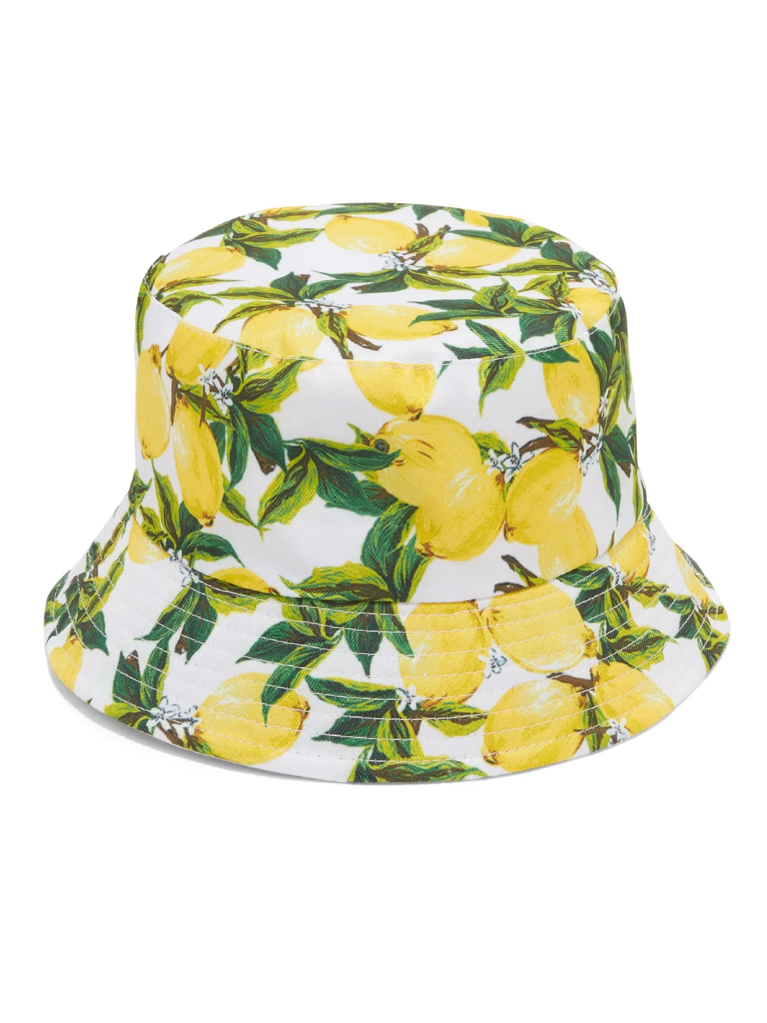 Lemon-Print Bucket Hat