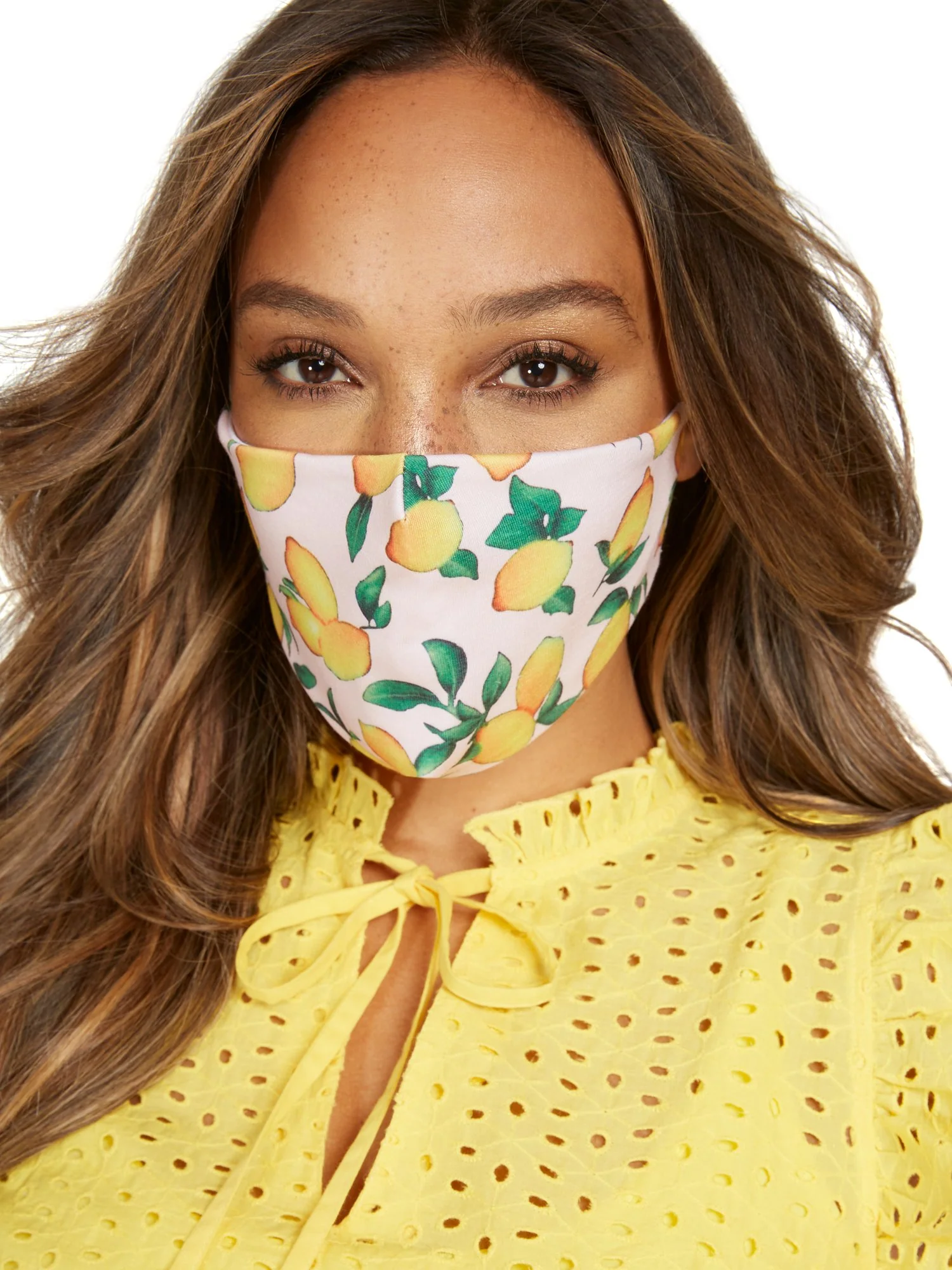 Lemon-Print Face Mask