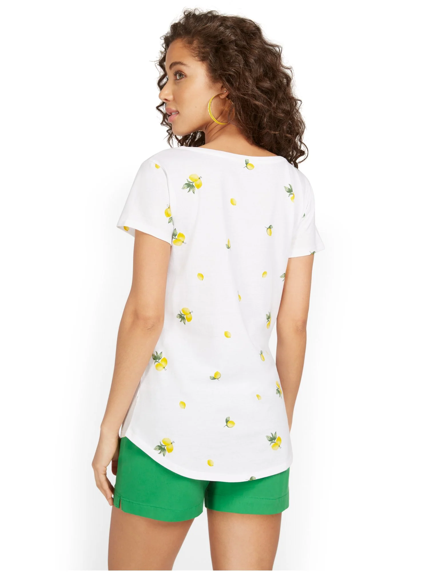Lemon V-Neck Perfect Tee - Image 3