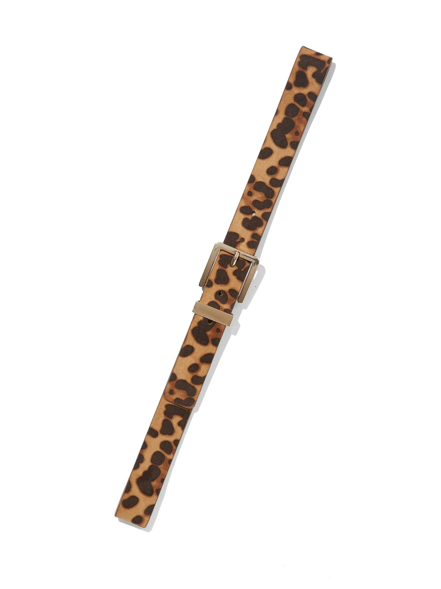 Leopard-Print Buckled Belt
